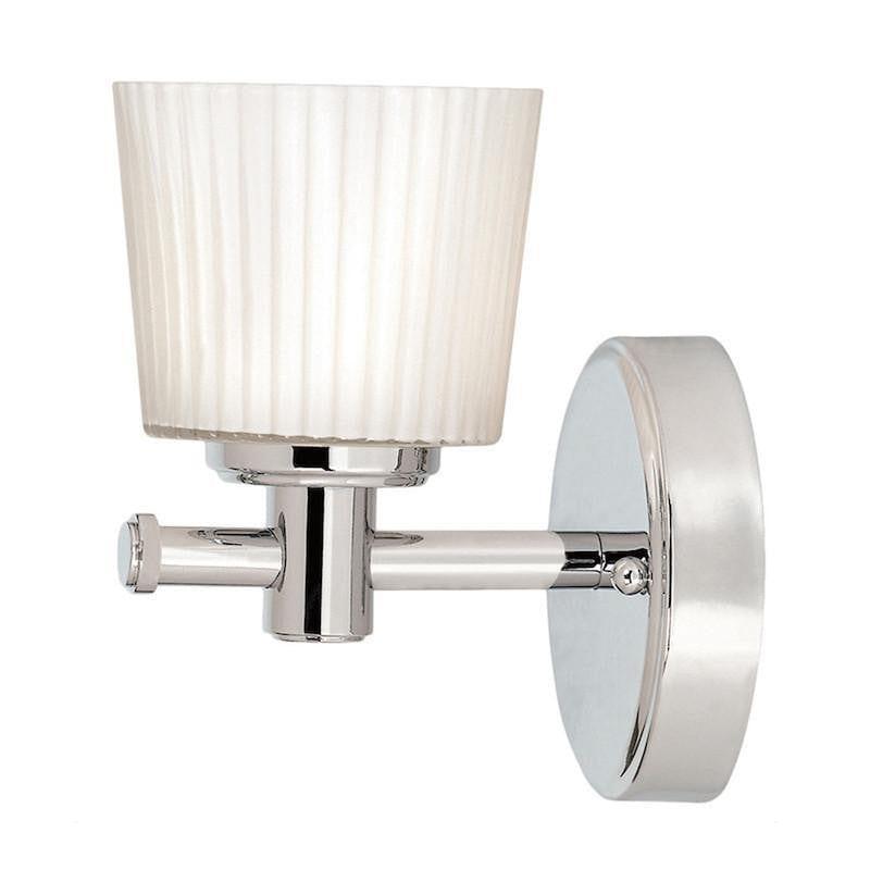 Polished Chrome Bathroom Wall Light - Modern Vanity Sconce for Bathroom Mirror, Shower, and Powder Room Lighting