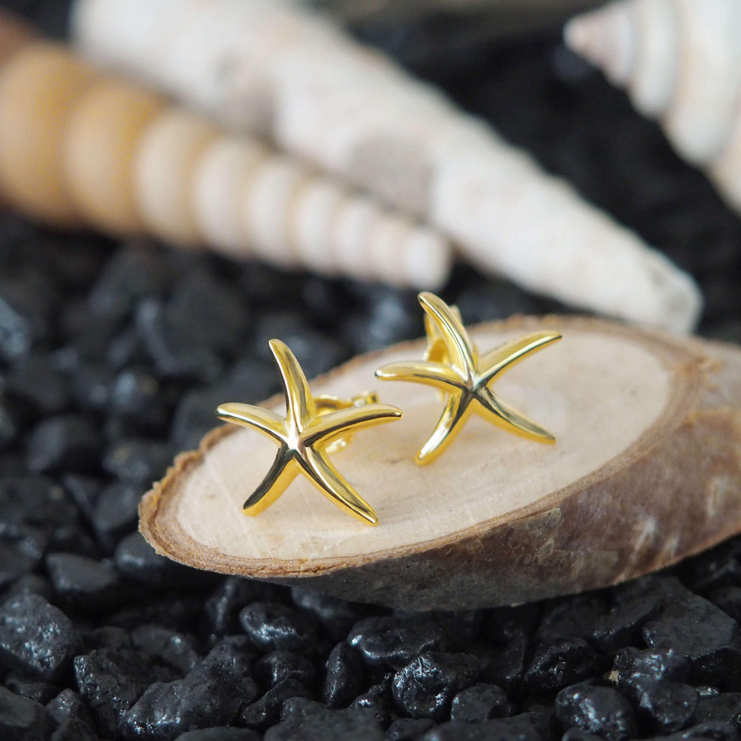 Sterling Silver Starfish Stud Earrings for Women - Hypoallergenic 925 Silver Jewelry - Perfect for Beach Vacations, Summer Outfits & Gift Giving