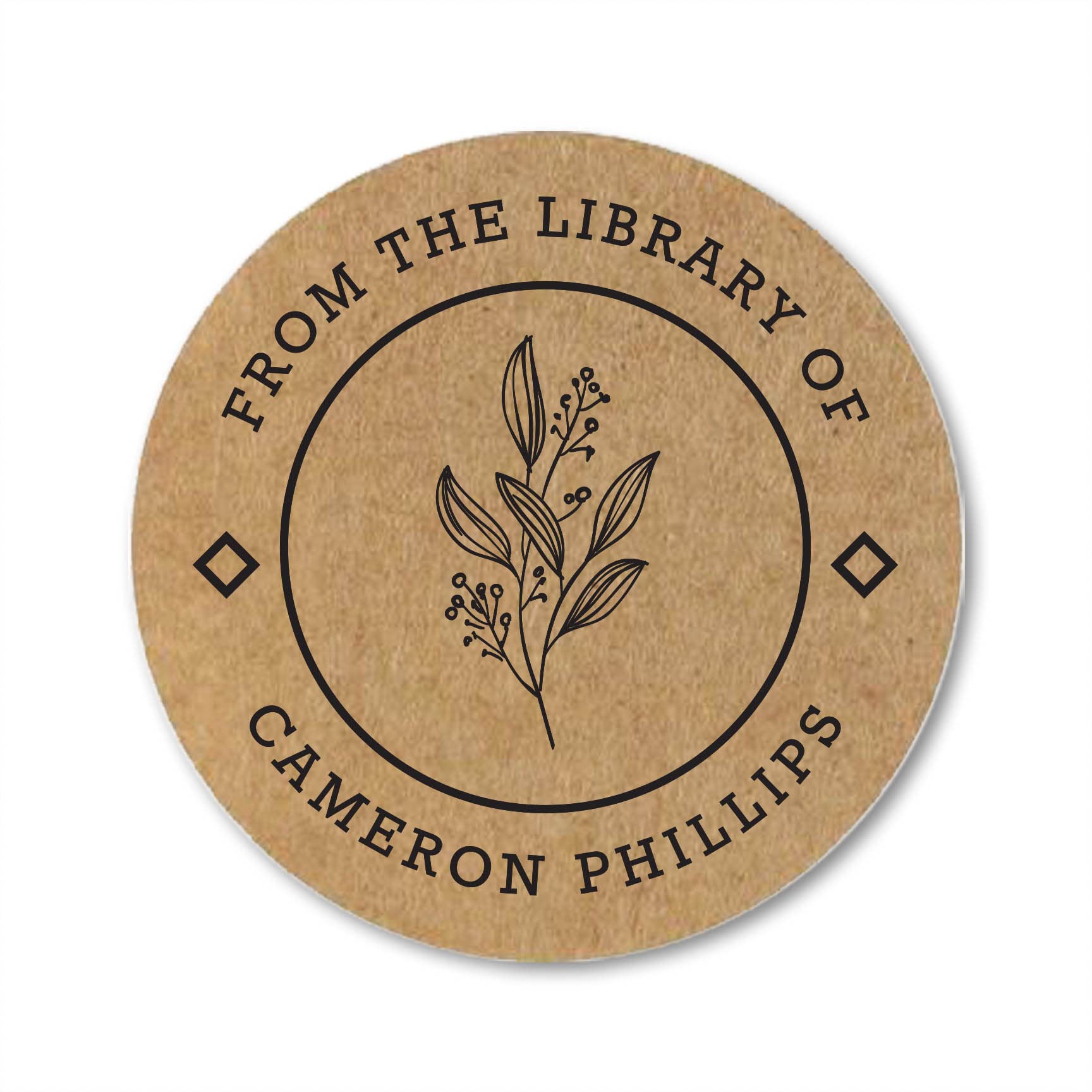 Personalized Botanical Book Labels - Floral 