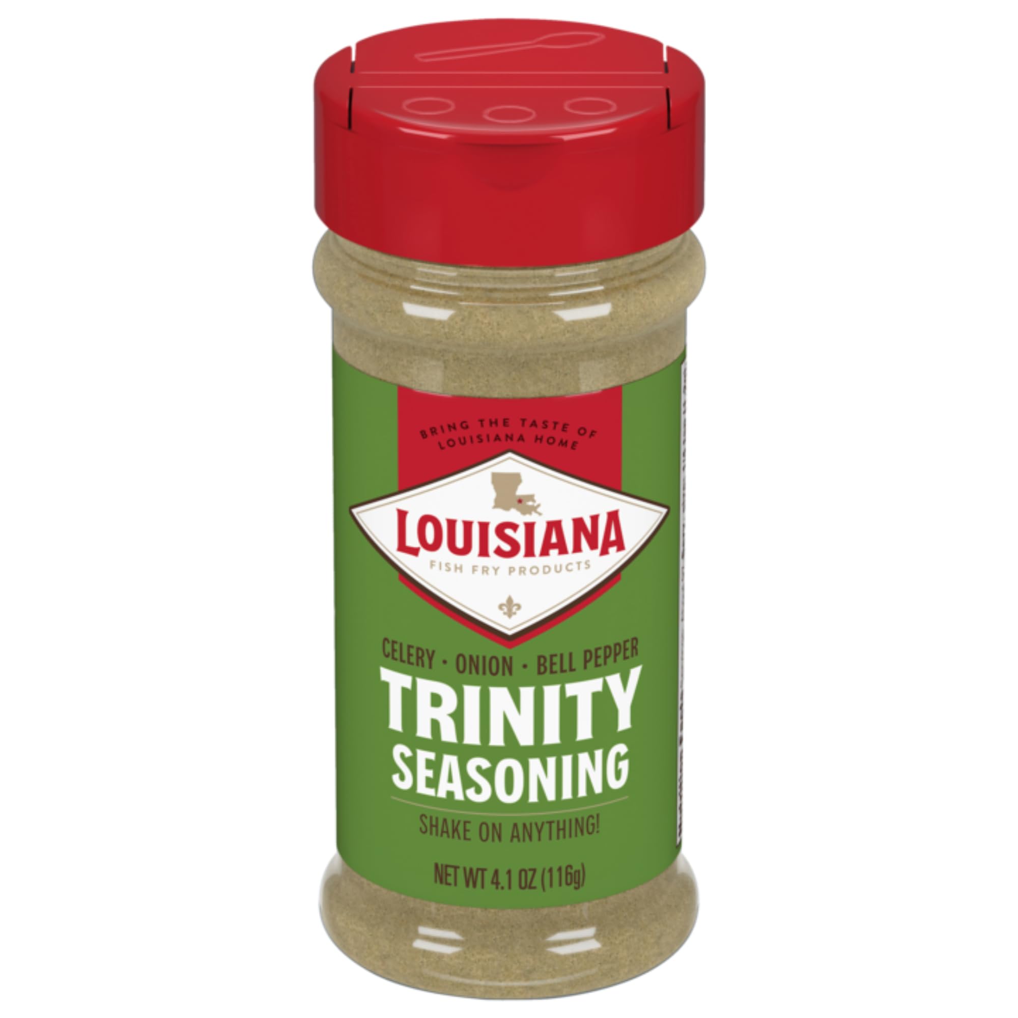Louisiana Fish Fry Trinity Shake Seasoning Blend - 4.1 oz (Pack of 12) - Cajun Spice Mix for Seafood, Chicken, Pasta & Vegetables - Perfect for Grilling, Frying & Home Cooking