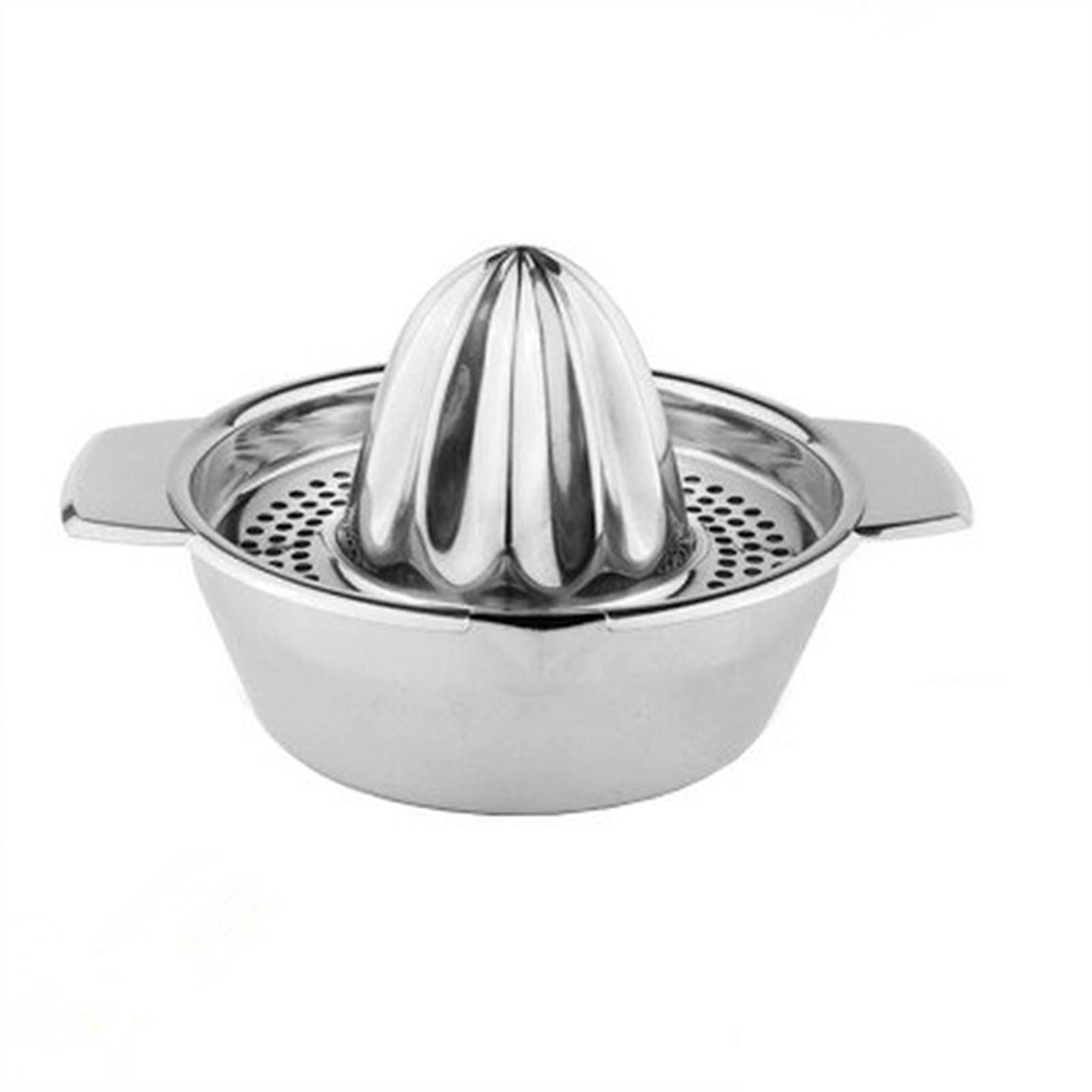 Stainless Steel Manual Juicer - Hand Pressed Citrus Juicer for Lemon, Orange & Fruits - Portable Kitchen Tool for Fresh Juice - Perfect for Home, Camping & Travel (Silver)