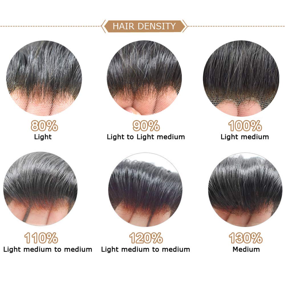100% European Human Hair Toupee for Men - 0.12mm Thin Skin V-looped Hair Replacement System with Durable Poly Base (8