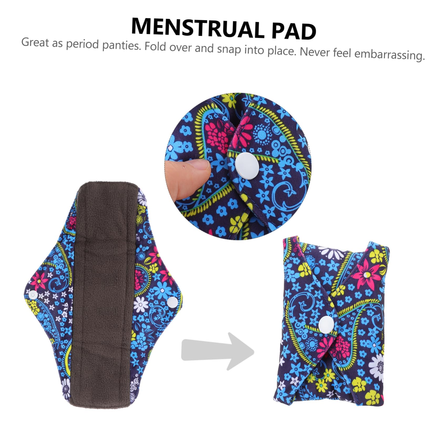 GLEAVI 12 Pack Washable Reusable Sanitary Pads for Women - Bamboo Charcoal Panty Liners, Menstrual Pads & Postpartum Mother Pads | Eco-Friendly, Leak-Proof & Odor-Control | Perfect for Daily Use, Period Protection & Postpartum Care