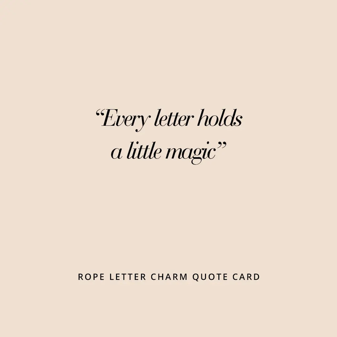 Personalized Rope Letter Charm - Custom Initial Necklace for Women, Men - Perfect for Gifts, Anniversaries, Birthdays & Everyday Wear