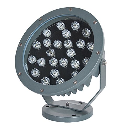 24W Red LED Outdoor Wall Wash Flood Light Fixture - Waterproof Spot Lamp for Landscape & Facade Lighting - DC 24V for Gardens, Buildings & Architectural Lighting