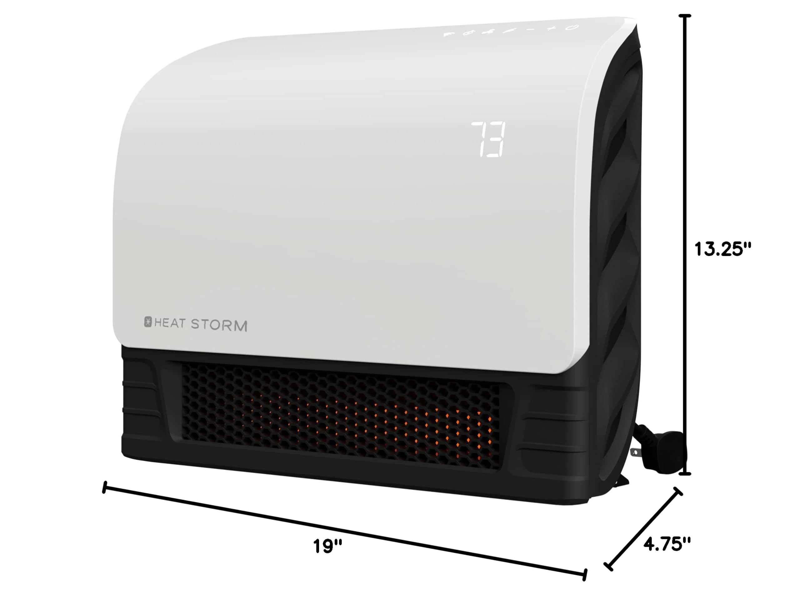 Heat Storm 1500-Watt Sedona WiFi Infrared Wall Mountable Space Heater - White | Smart Home Heating for Bedroom, Office & Garage | Energy Efficient Indoor Electric Heater