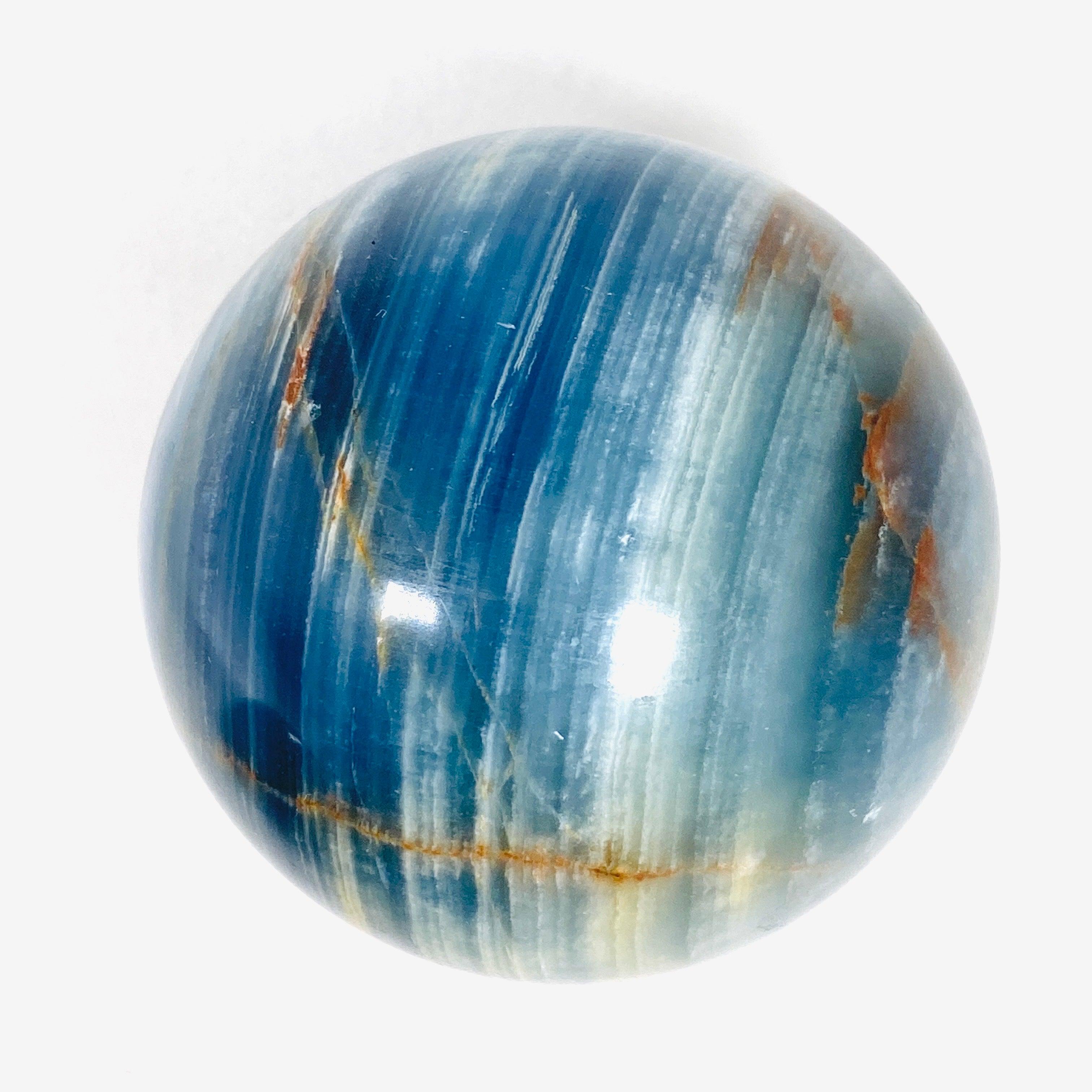Natural Blue Onyx Sphere BXS 02 - Healing Crystal for Meditation, Yoga, and Home Decor - Perfect for Energy Work, Chakra Balancing & Spiritual Gifts