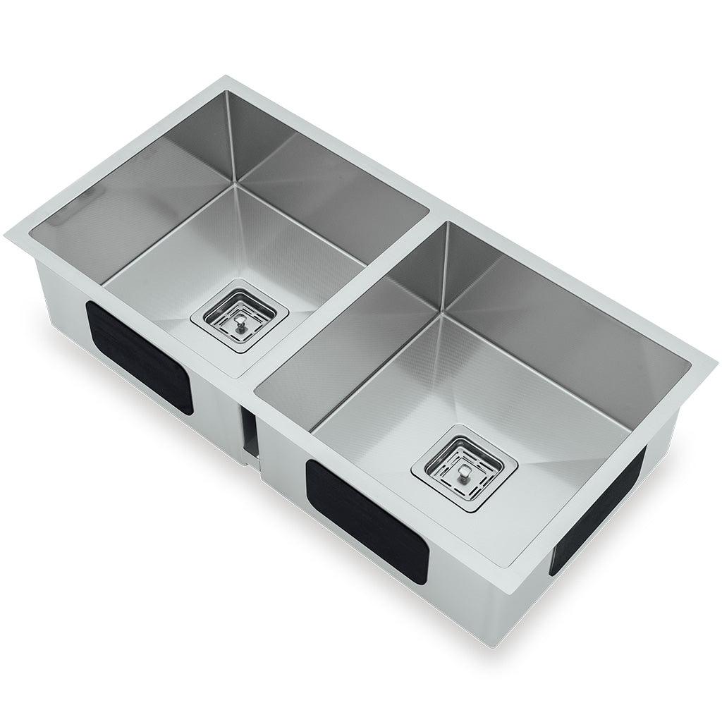Squareline Double Bowl Stainless Steel Kitchen Sink - 33