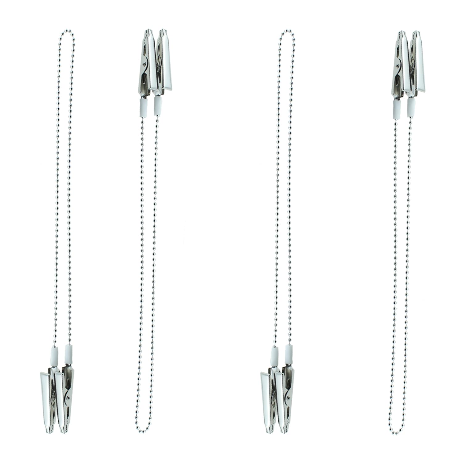 TAODAN 4PCS Metal Chain Bib Clip Holder - Durable Napkin Clips for Dental Offices, Restaurants & Home Use - Perfect for Dining, Parties & Large Gatherings