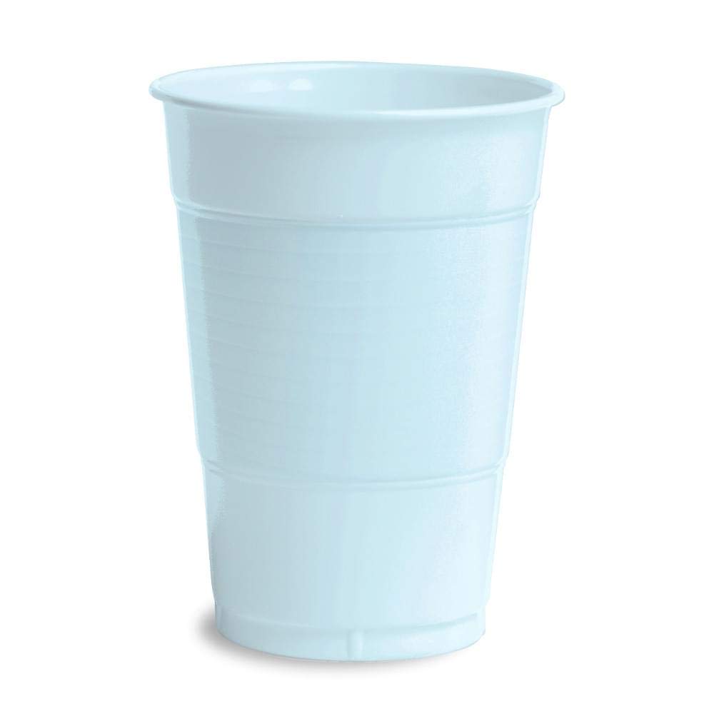 Creative Converting Premium 16 oz Plastic Cups - Pack of 20, Pastel Blue - Ideal for Parties, Picnics & Outdoor Events