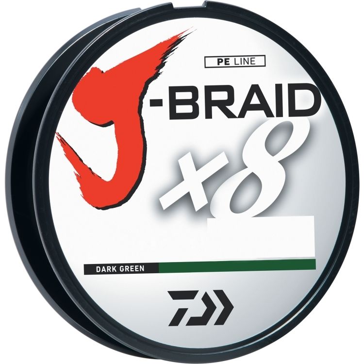 Daiwa J Braid 8-Strand Super Strong Braided Fishing Line - Premium Saltwater & Freshwater Fishing Line for Bass, Trout, and Saltwater Game Fish