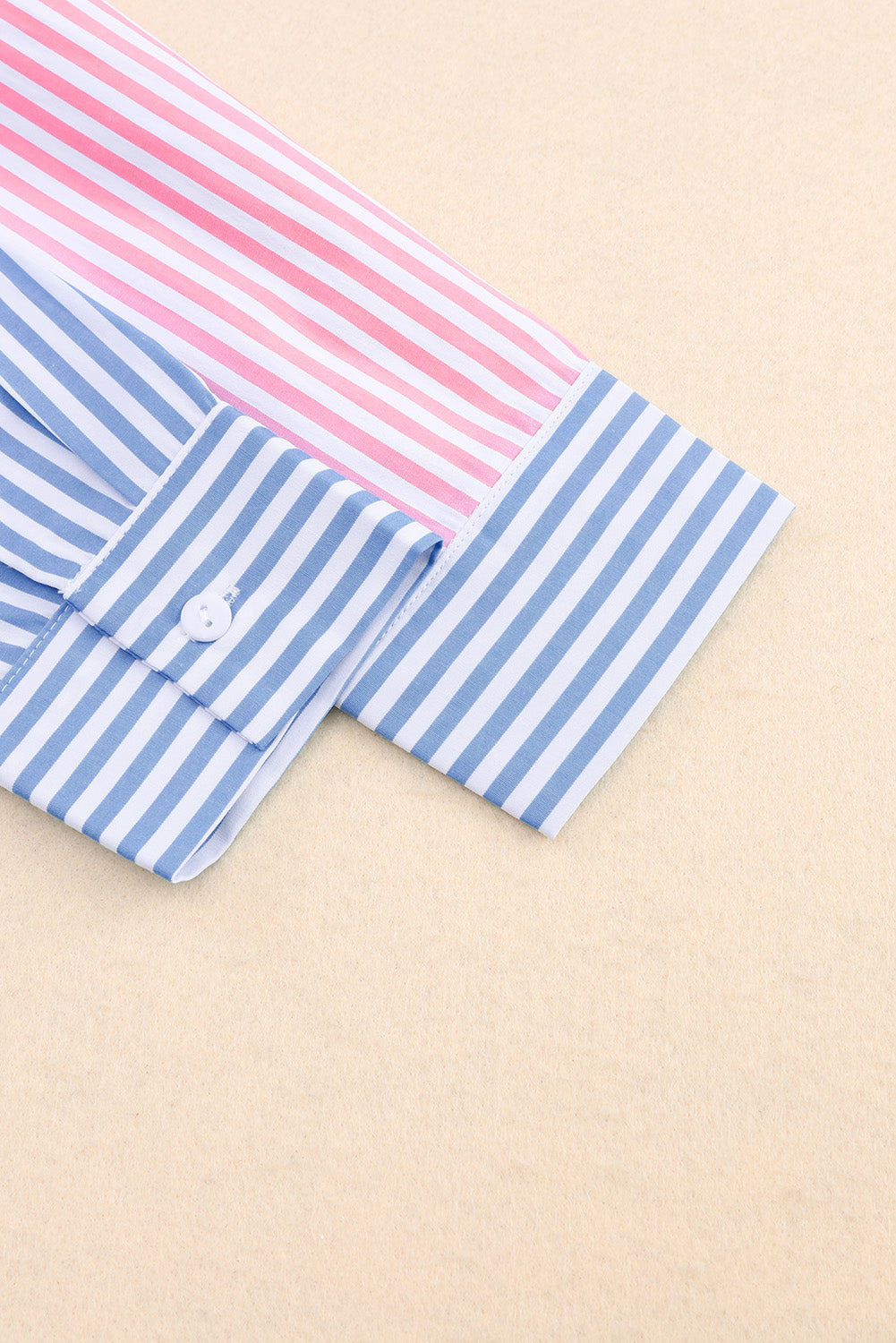 Stylish Striped Two-Tone Casual Resort Blouse for Women | Summer Vacation & Beach Wear | Perfect for Tropical Getaways, Pool Parties, and Relaxing Outfits