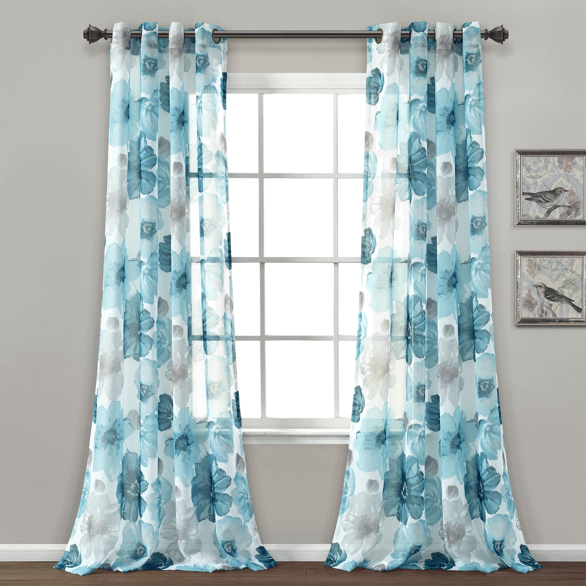 Sheer Window Curtain Panels - Light Filtering Semi-Transparent Drapes for Living Room & Bedroom - Elegant Home Decor for Privacy & Sun Protection