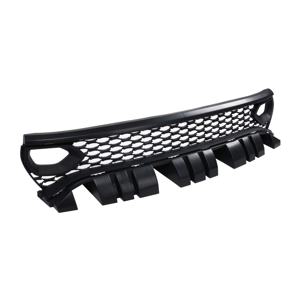 FREEMOTOR802 Front Upper Grille Compatible with 2015-2023 Dodge Charger SRT/Scat Pack - Unpainted PP Hood Grill Cover Replacement | Perfect for Car Upgrades & Customization