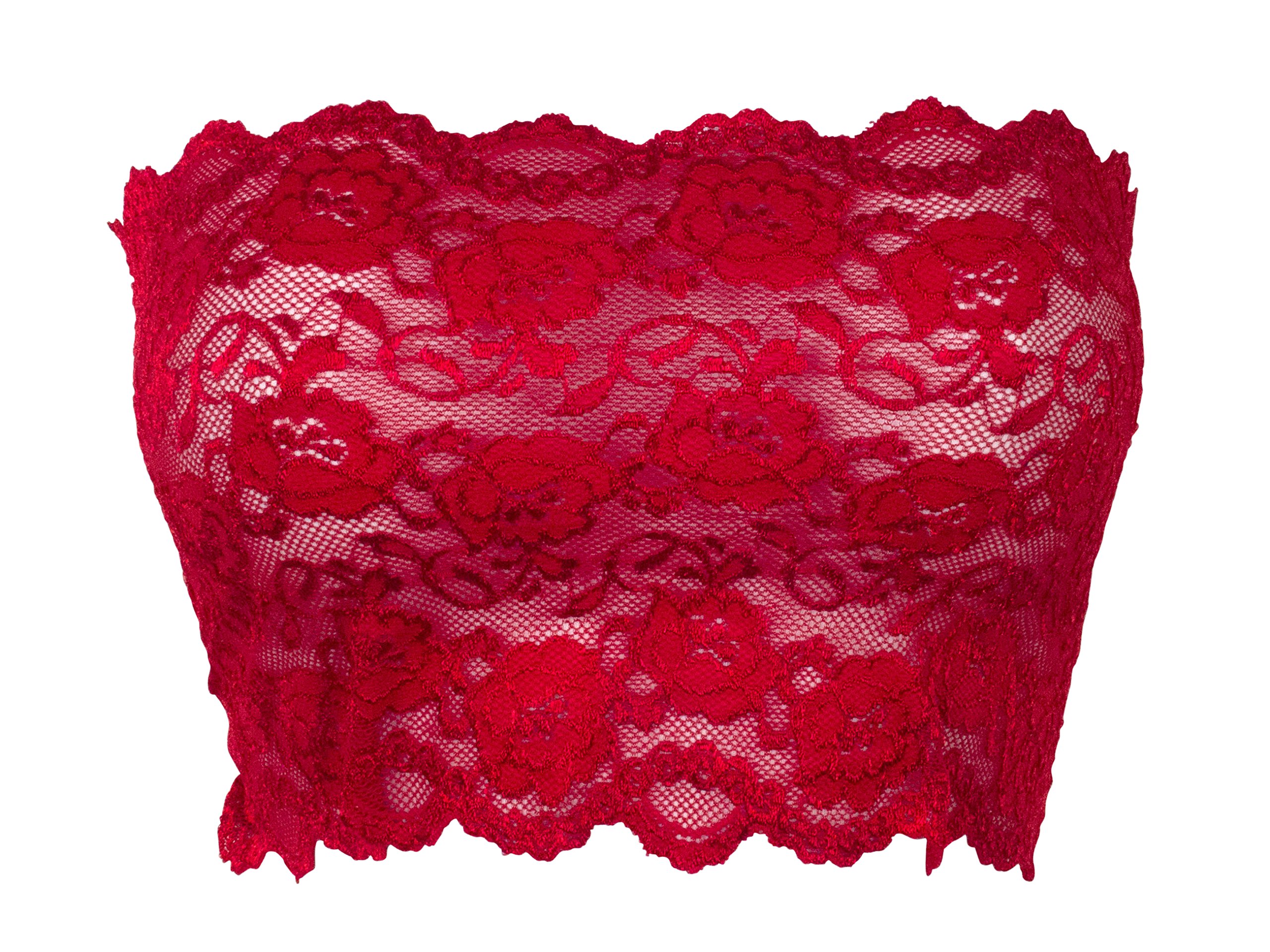 Ally Rose Women's Stretchy Lace Bandeau Tube Top - Sexy Camisole for Summer, Beach, Party & Night Out
