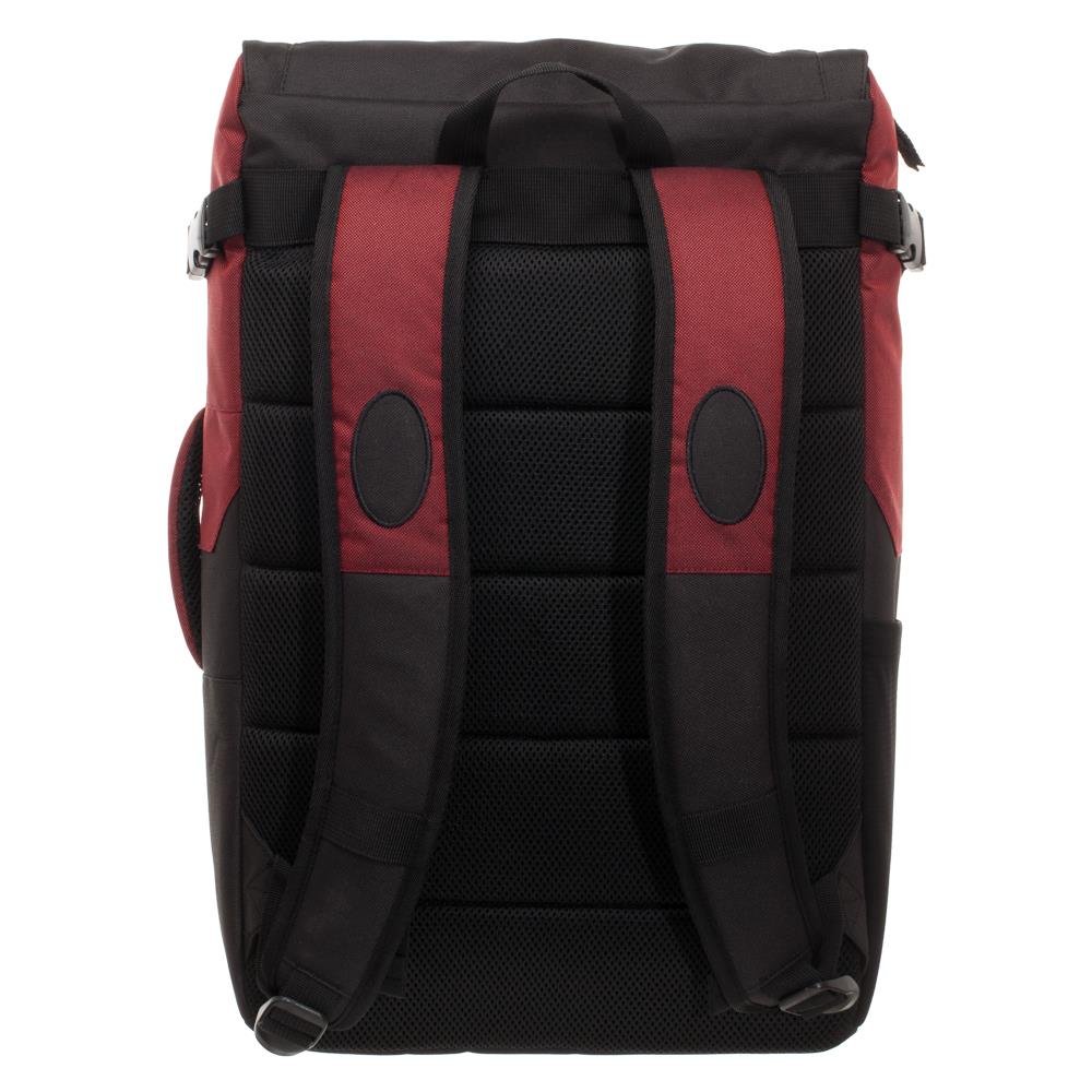 Marvel Deadpool Backpack for Men & Women - Black and Red Superhero Comic Book Design - Perfect for School, Travel, and Comic Conventions