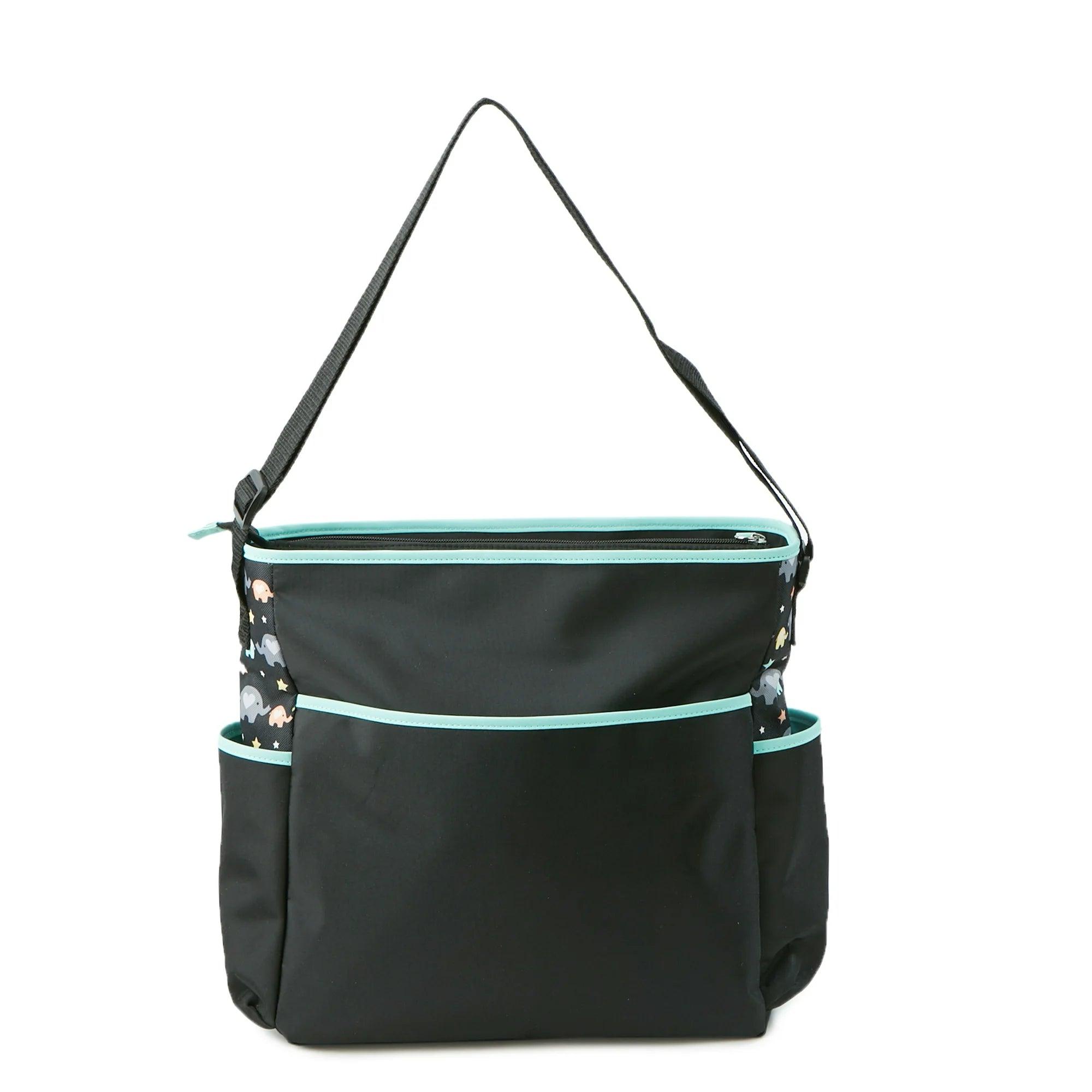 Babyboom Elephant Tote Diaper Bag - Large Waterproof Baby Bag with Insulated Bottle Pockets & Changing Pad - Perfect for Travel, Park Outings & Daily Parenting Essentials