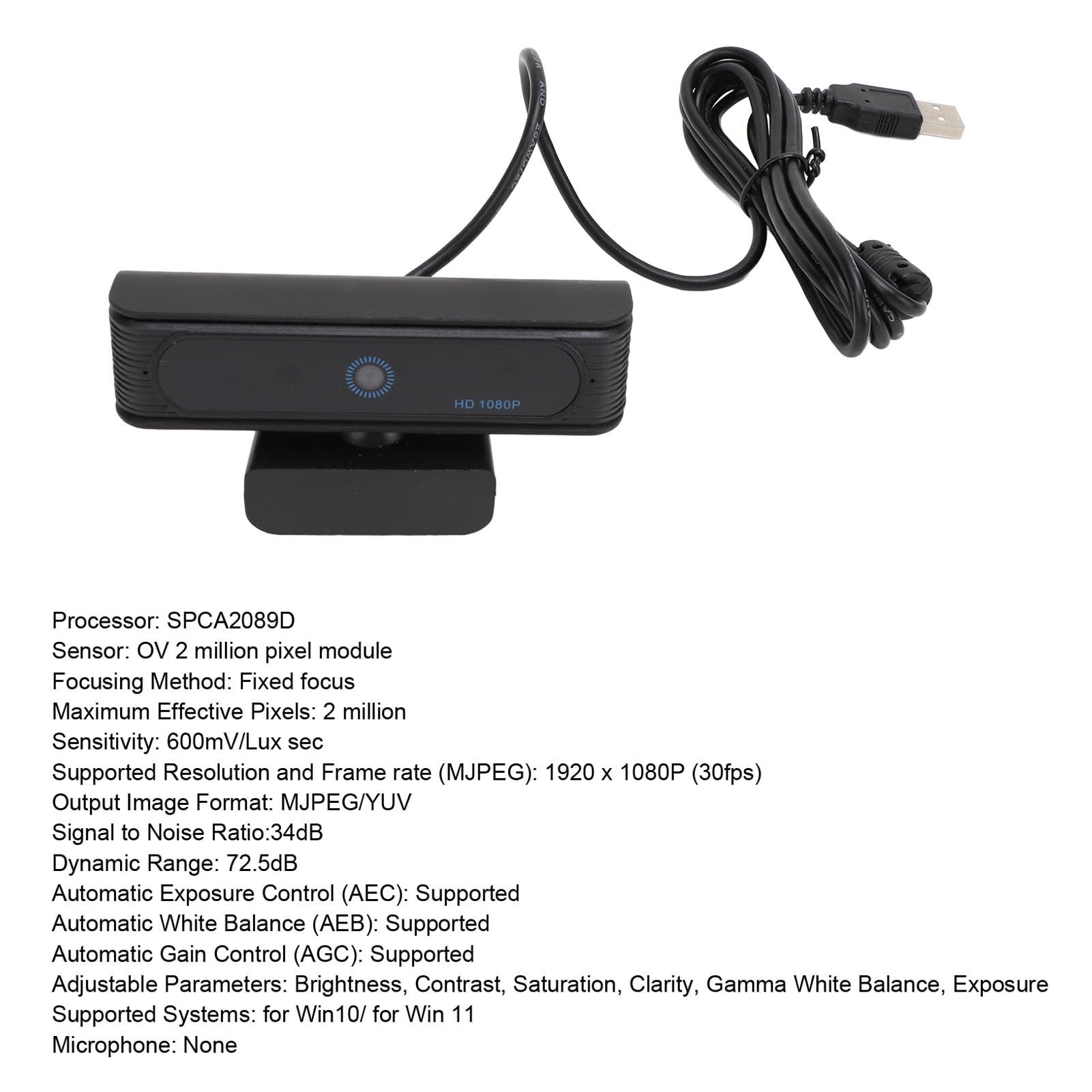 HD Webcam for Desktop Computers - USB Plug & Play Web Camera with Facial Recognition for Windows 10/11 - Perfect for Video Conferencing, Online Classes & Live Streaming