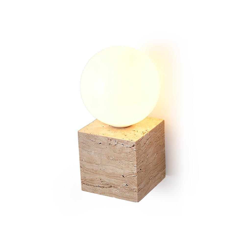 Modern Cube Stone Wall Lamp - Sleek LED Night Light for Bedroom, Living Room, and Hallway Decor - Perfect for Ambient Lighting and Home Interior Design