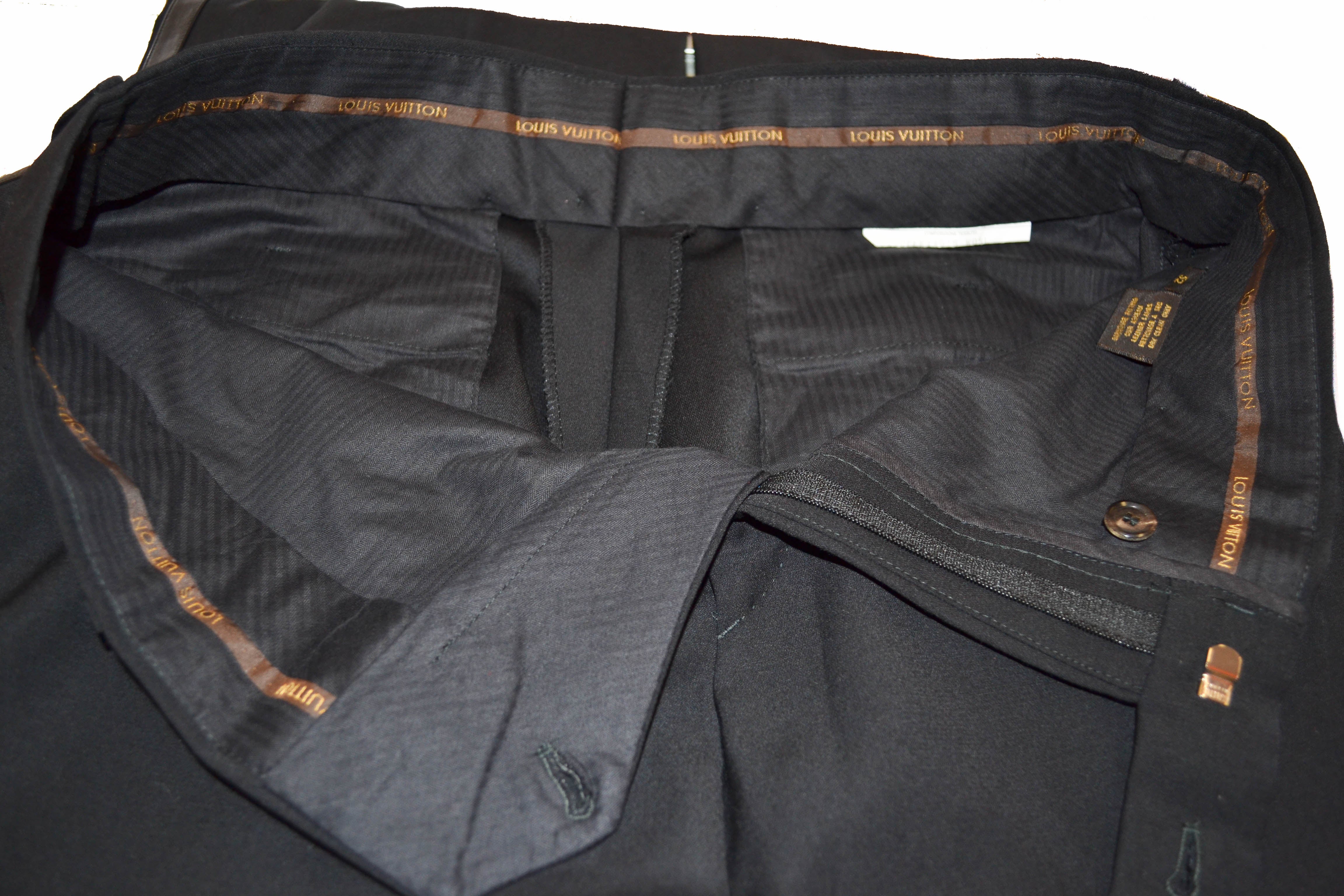 Authentic Louis Vuitton Black Dress Pants for Men - Size 52 (US 42) | Luxury Formal Trousers for Business, Office & Special Occasions