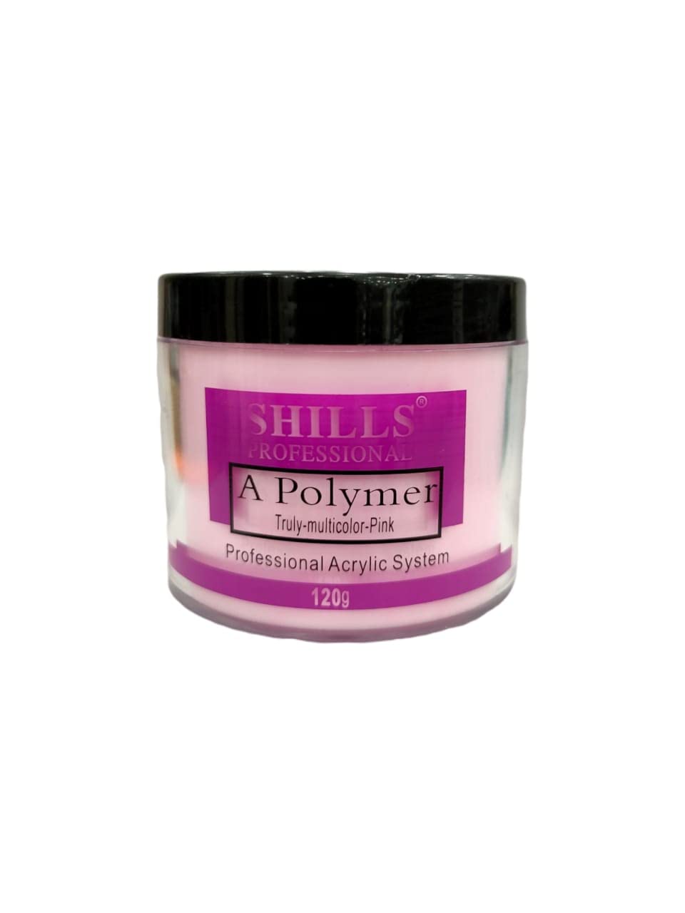 Shills Professional Nail Art Acrylic Powder - 120G Pink Polymer for Acrylic Nail Extensions & Manicures | Salon Quality Nail Enhancement Kit for DIY & Professional Use at Home or Nail Salon