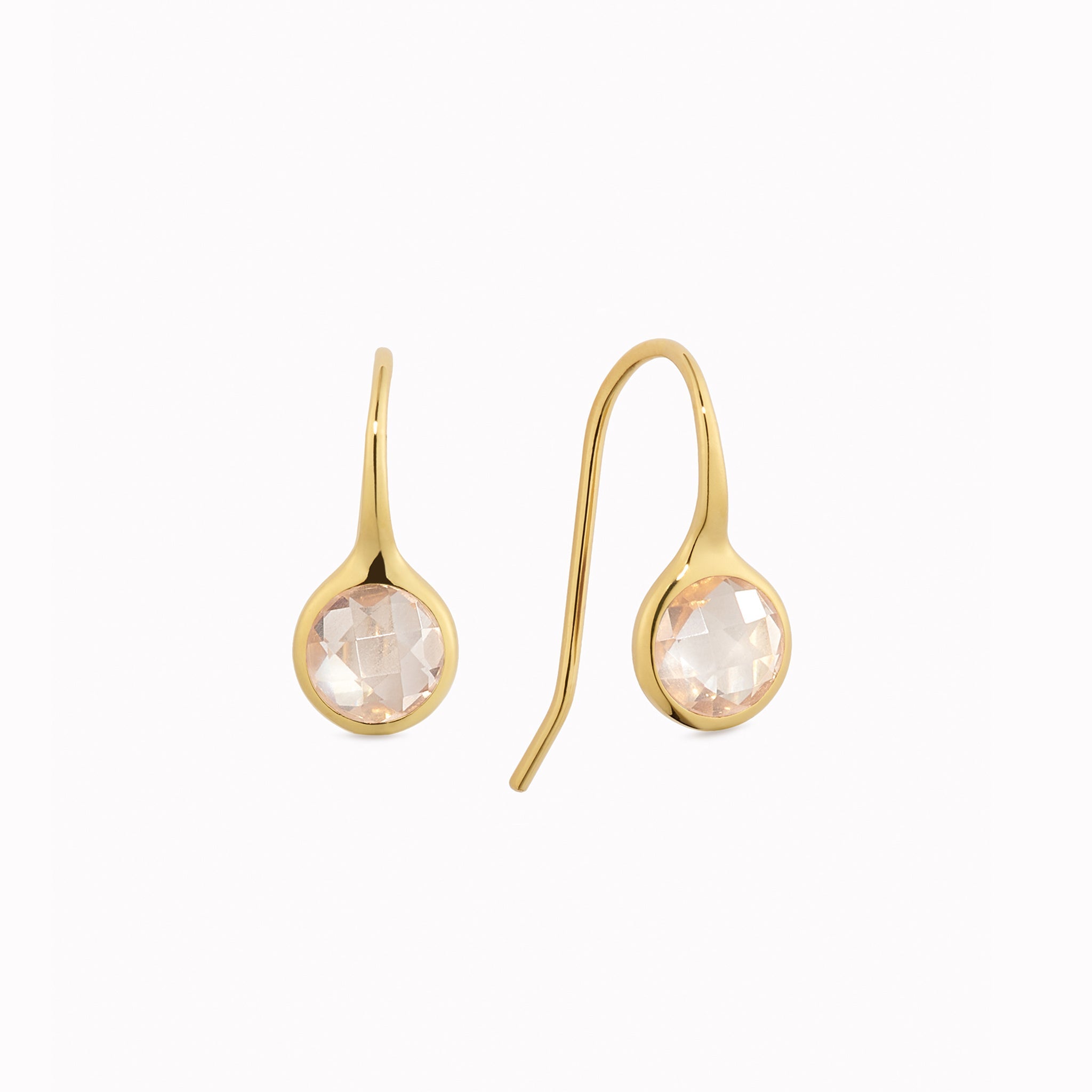 Rose Quartz Earrings for Women - Natural Stone Jewelry, Healing Crystal Dangle Earrings for Everyday Wear & Gift Giving - Perfect for Meditation, Yoga & Spiritual Healing