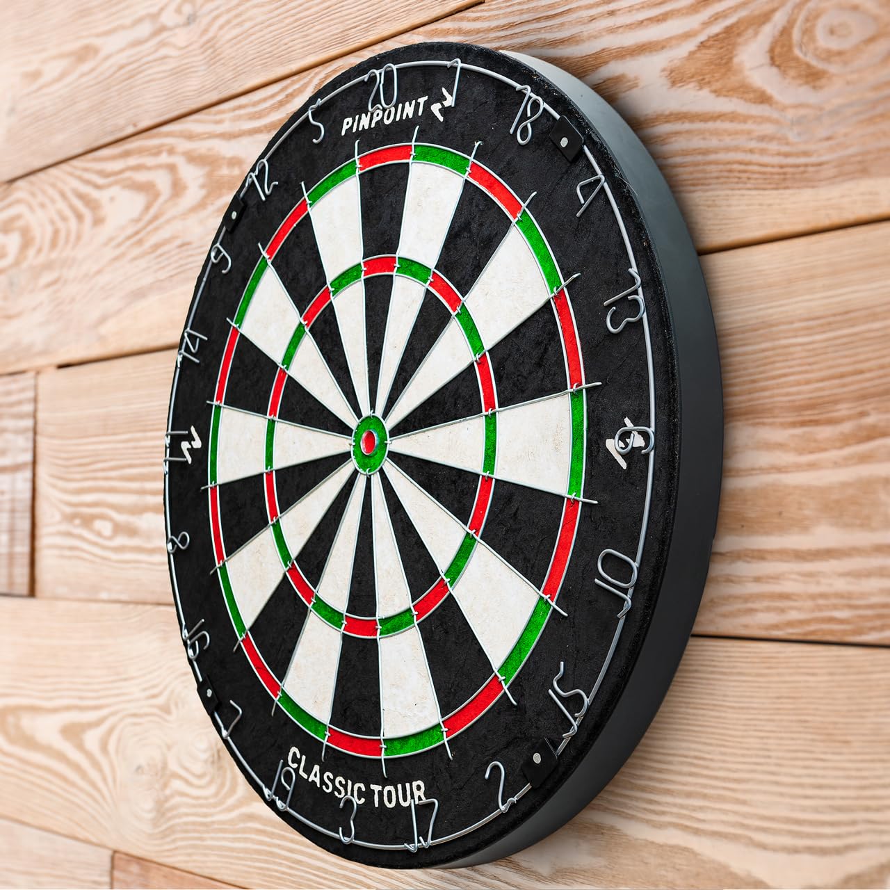 Pinpoint Classic Tour Beginner Dartboard Set - Professional Training Dart Board for Adults & Kids | Bar Games, Game Room Accessories | Includes Dartboard Surround or Stand | Perfect for Home, Office, Pub Entertainment