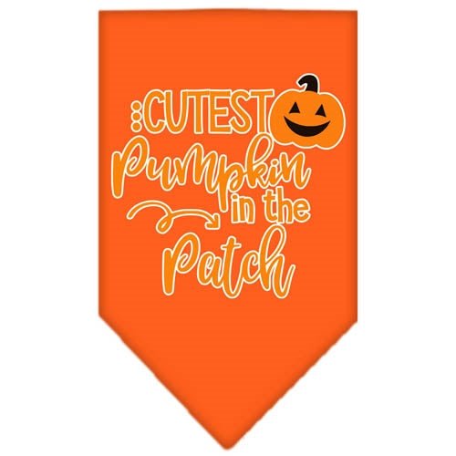 Cute Pumpkin Screen Print Bandana - Soft & Stylish Dog Bandanas in Multiple Colors - Perfect for Halloween, Fall Festivals & Pet Costume Parties