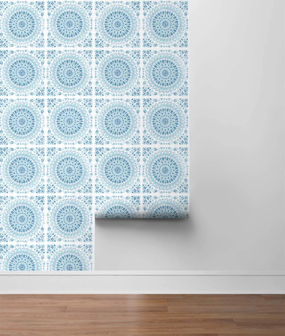 NextWall Mandala Bohemian Peel and Stick Wallpaper - Self-Adhesive Removable Wall Decor for Bedroom, Living Room & Nursery | Easy DIY Home Renovation