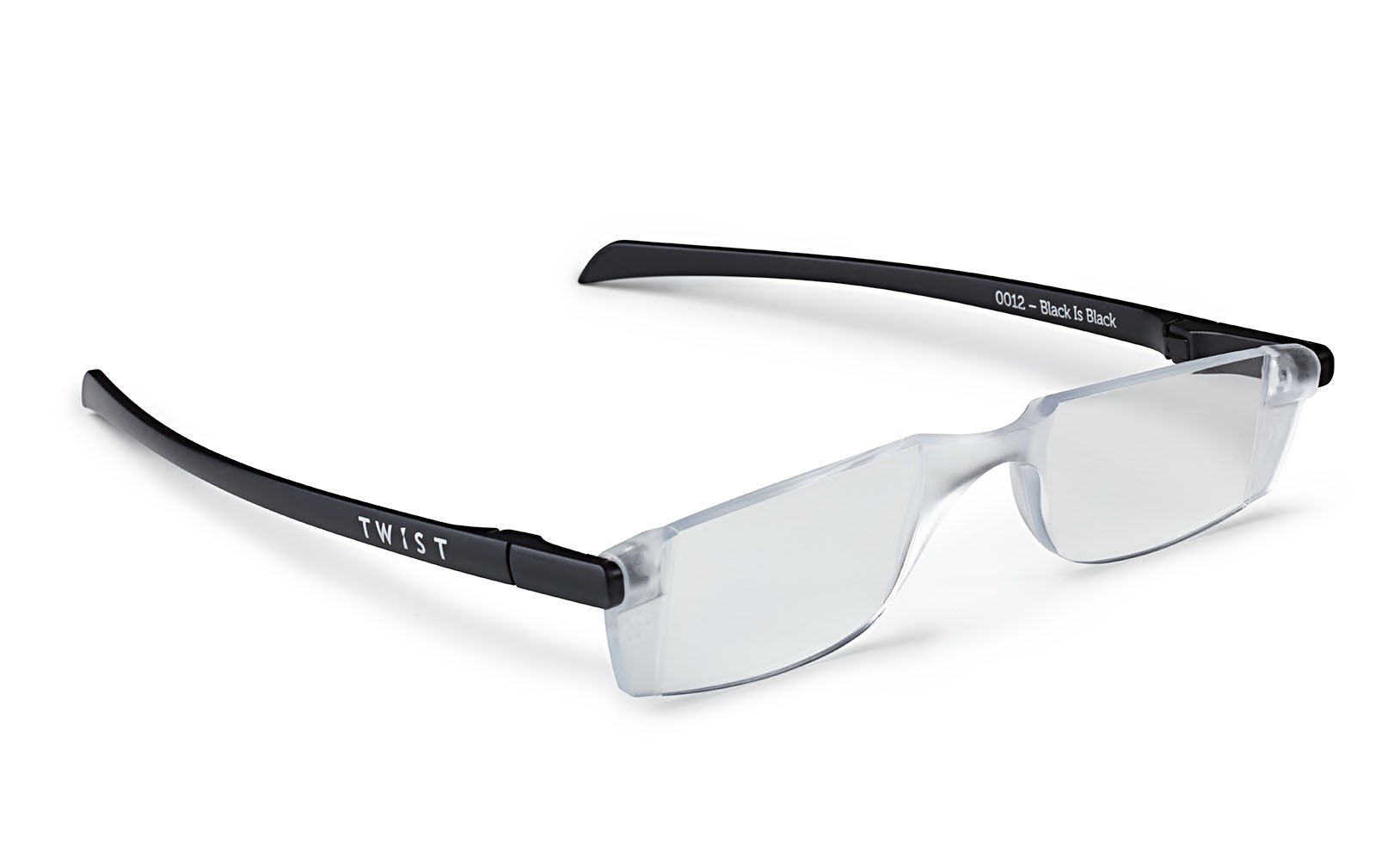 Twist ONE Flat Folding Reading Glasses +1.00 Strength - Sleek Black Frame - Portable Readers for Books, Travel & Everyday Use