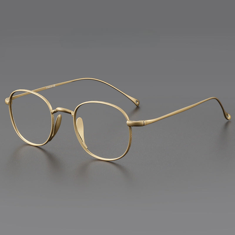 Vintage Titanium Oval Eyeglasses Frames - Lightweight & Durable (200132) | Perfect for Reading, Fashion & Everyday Wear
