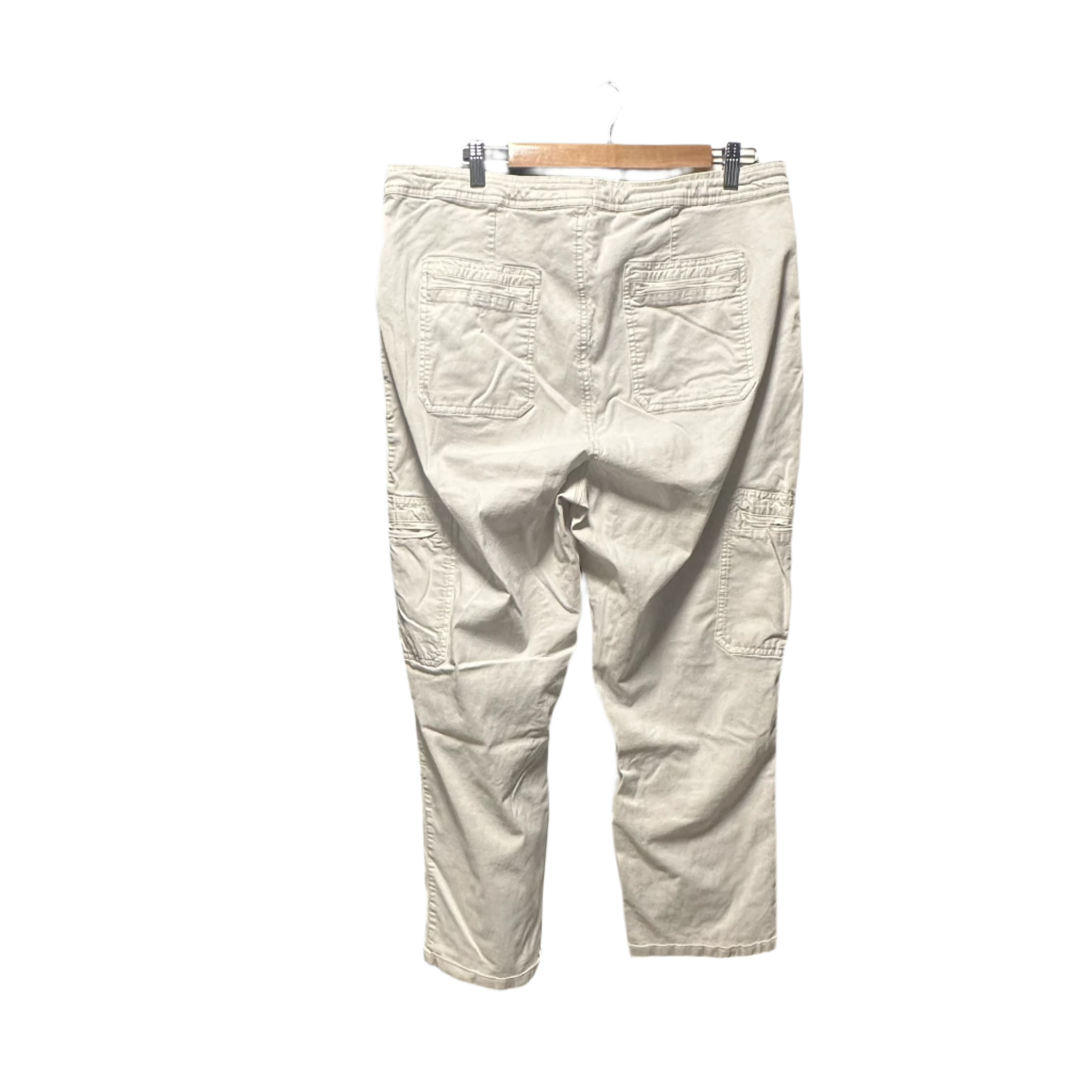 Stylish Cream Cargo Pants for Men - 2XL Plus Size | Comfortable & Trendy Casual Wear for Outdoor Activities, Travel, and Everyday Fashion