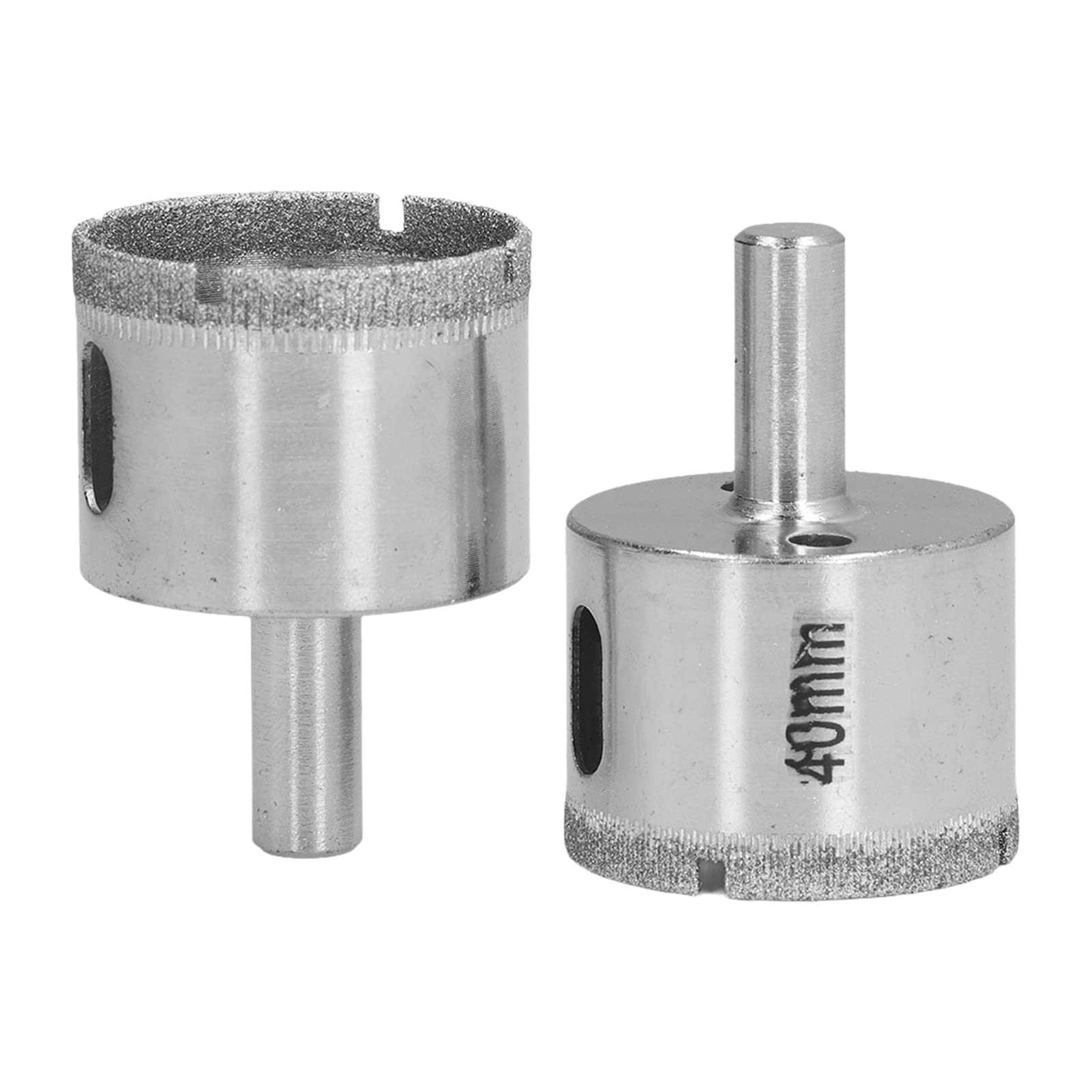 2Pcs Hollow Core Drill Bit Set - 40mm High Efficiency Low Resistance Glass & Tile Hole Saw Kit for DIY Home Improvement & Professional Use