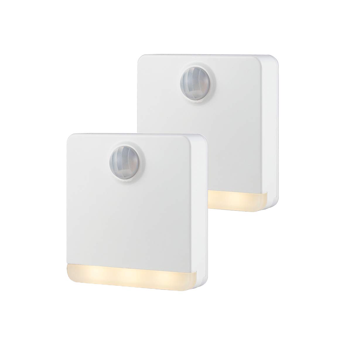 Energizer Motion-Sensing LED Night Light - Battery Powered Wireless Stick Anywhere Nightlight (2 Pack) - Energy Efficient White Light for Bedroom, Stairs, Kitchen, Hallway - Perfect for Kids Rooms & Bathroom Safety