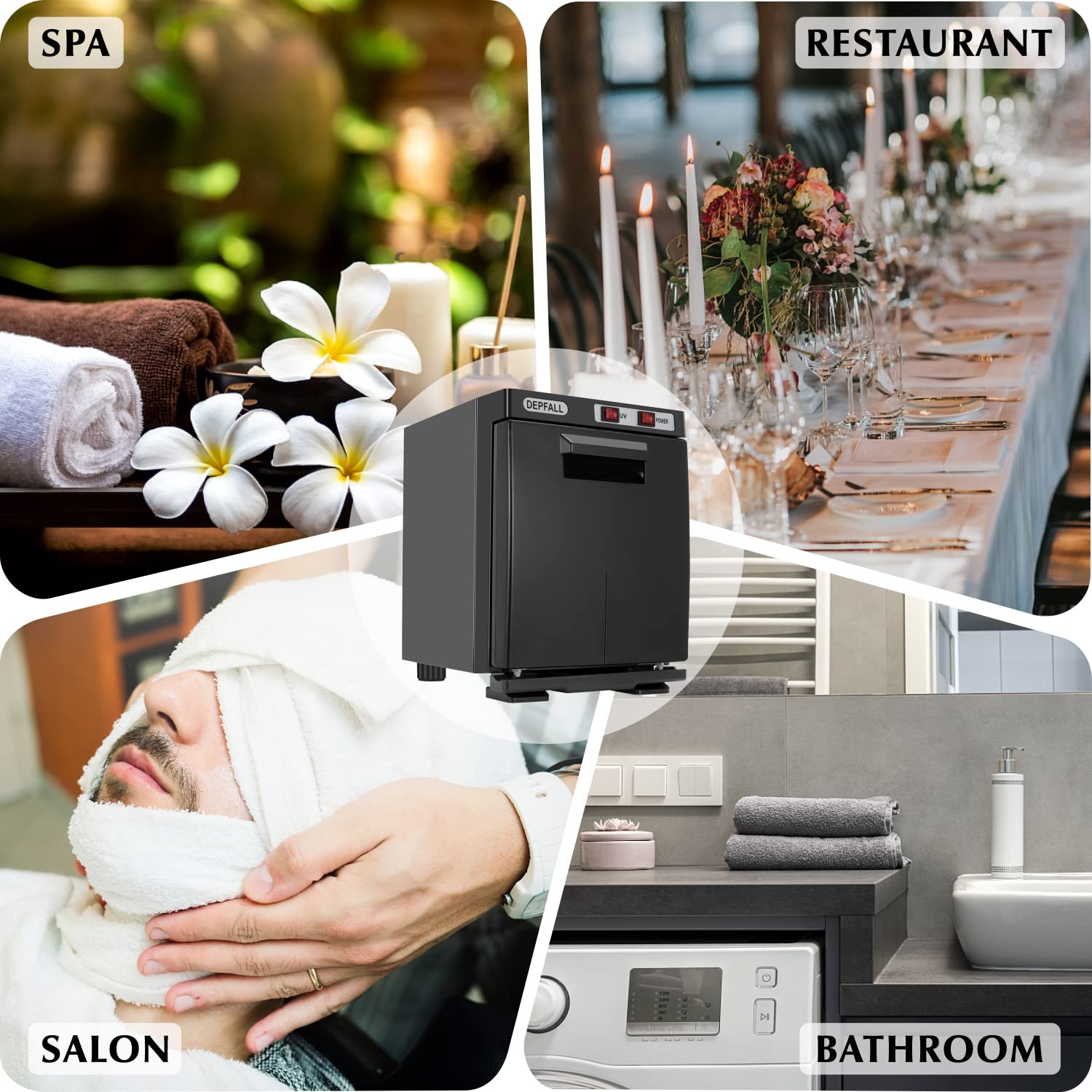 Mini Hot Towel Warmer 5L - Fast Heating 2-in-1 Spa Towel Cabinet for Facial, Bathroom & Salon - Upgrade Aluminum Interior Black - Perfect for Home Spa, Barber Shops & Beauty Treatments