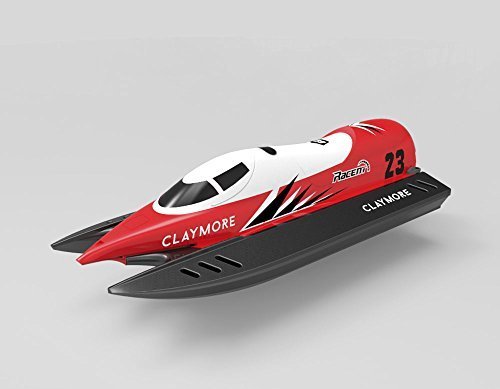 2.4GHz High Speed RC Pool Racer Boat - Claymore ABS Unibody Remote Control Boat Ready to Run (RTR) - Perfect for Pools, Lakes, and Outdoor Water Racing Fun