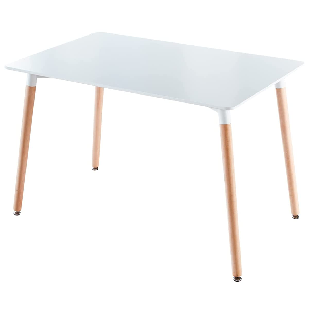 Mid-Century Modern White Wood Dining Table - 47