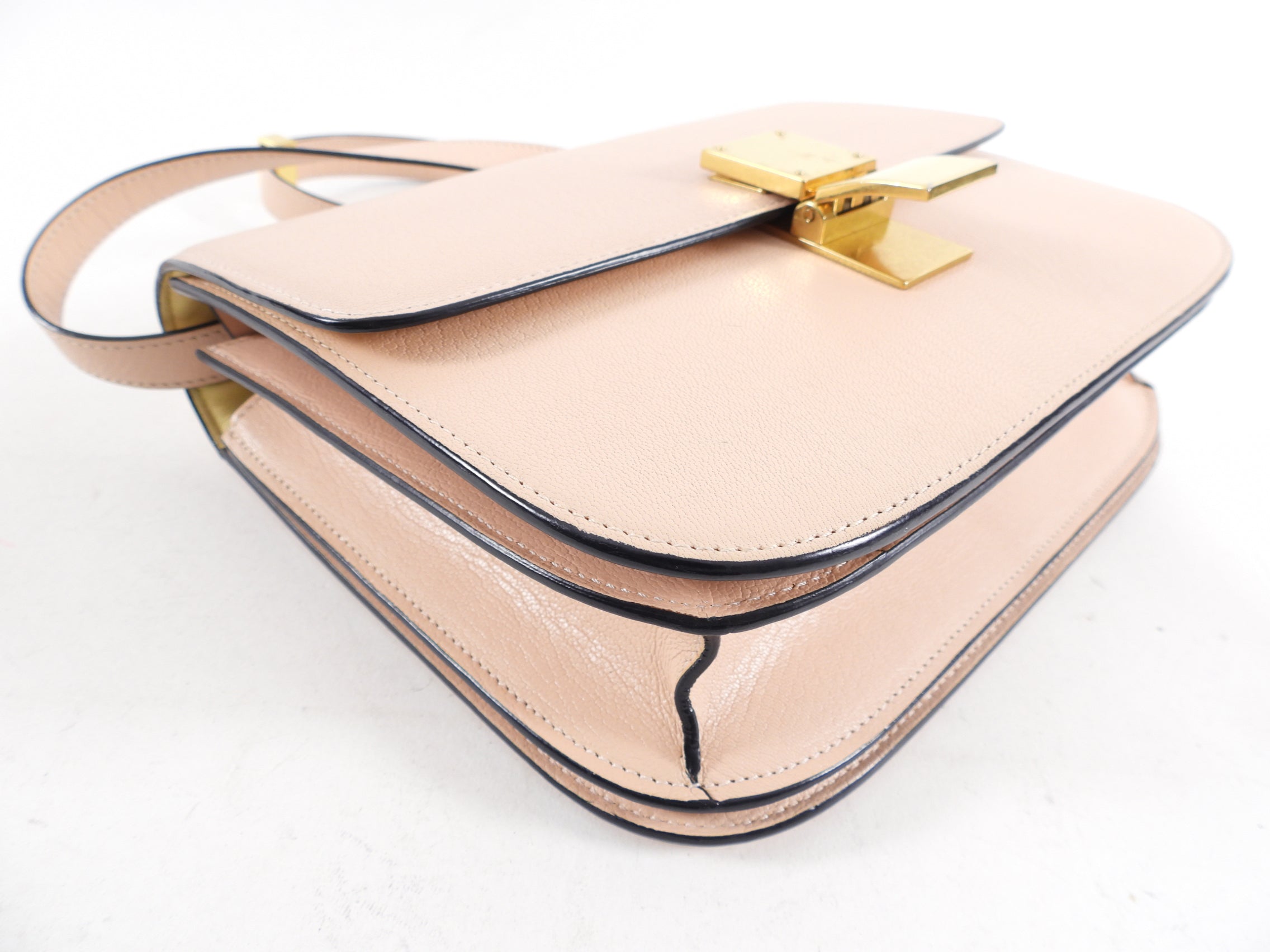 Celine Nude Calfskin Leather Medium Classic Box Bag - Luxury Designer Handbag for Women | Perfect for Work, Evening Events & Everyday Use