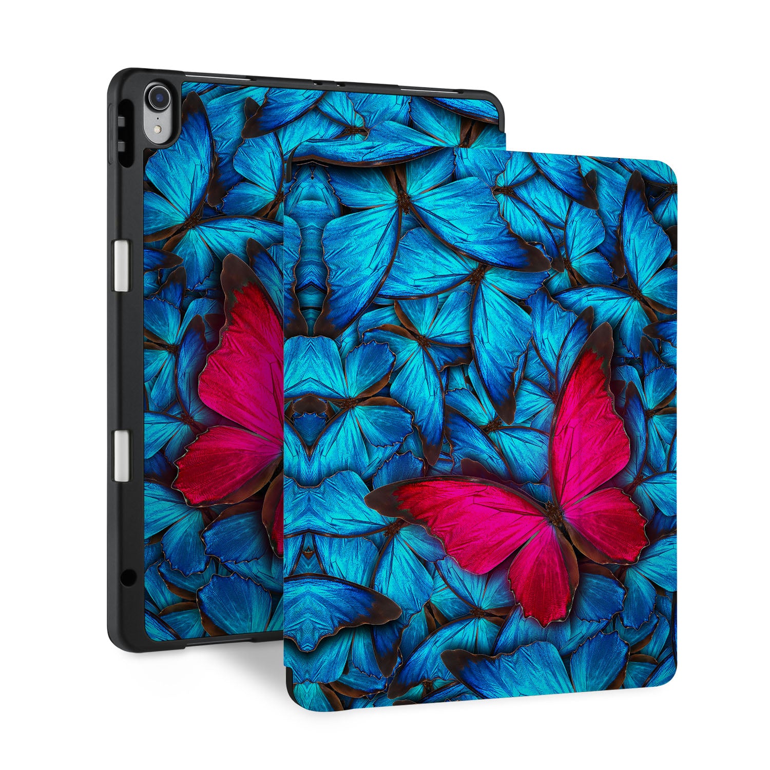 Premium iPad Trifold Case with Butterfly Design - Slim Protective Cover for iPad Air/Pro, Auto Sleep/Wake Feature - Perfect for Work, Travel & School Use