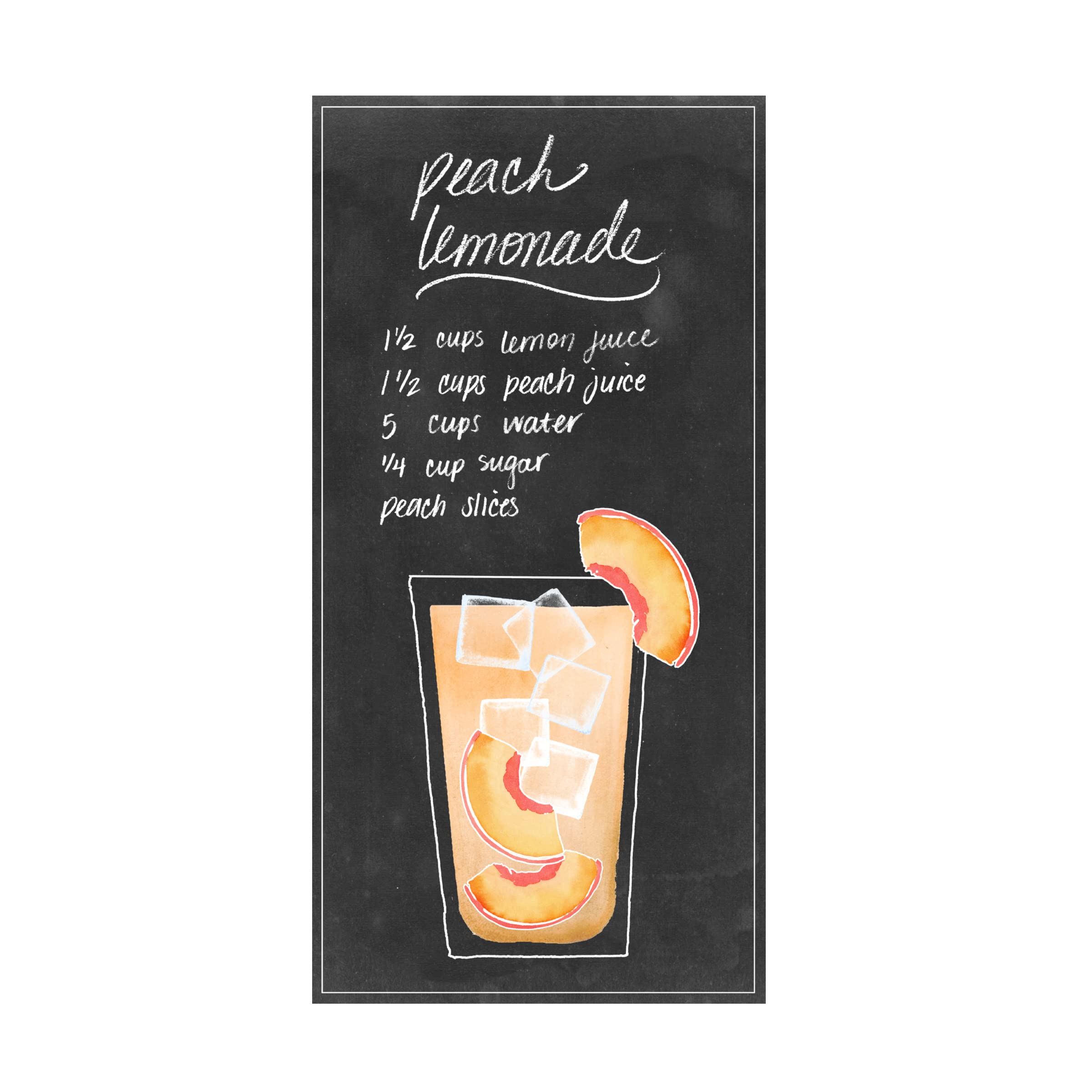 Grace Popp 'Summer Drinks VI' Canvas Wall Art - Modern Home Decor for Living Room, Bedroom & Office - Ready to Hang Framed Print