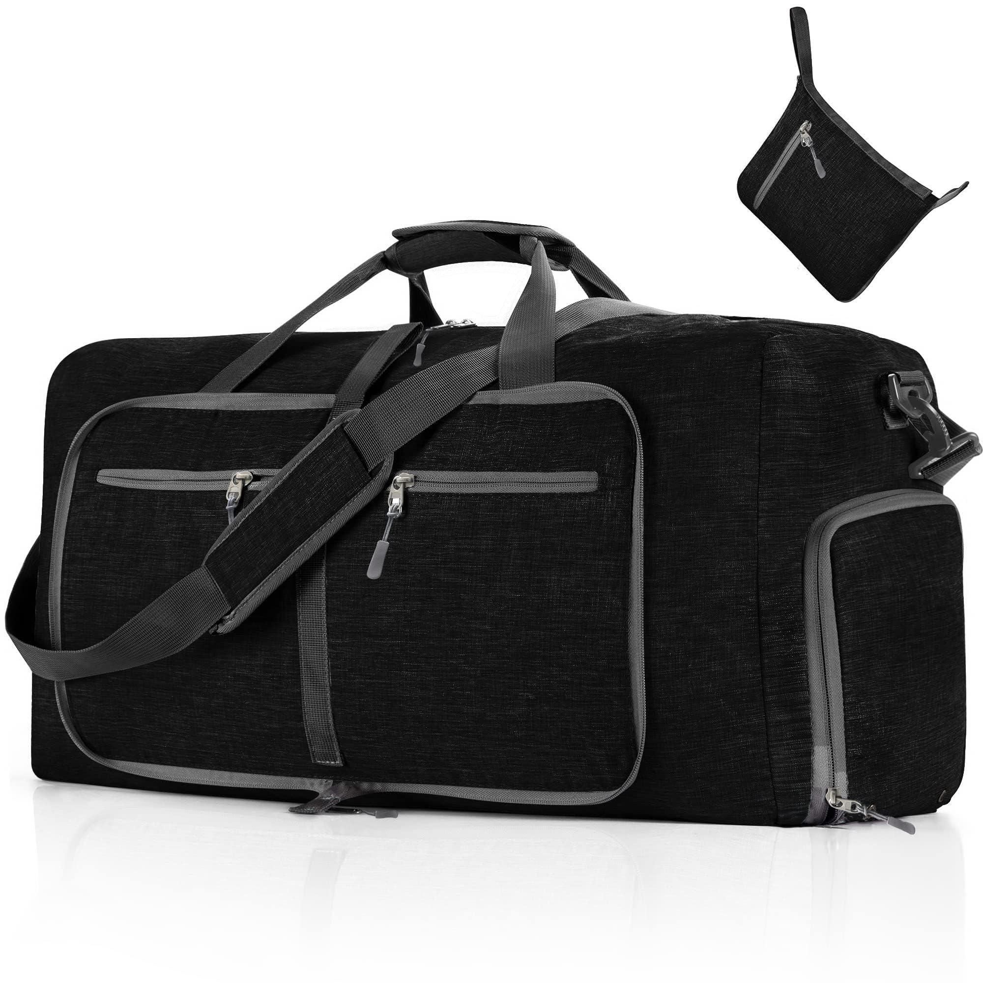 Vomgomfom Travel Duffle Bag for Men & Women - 65L/85L/115L Foldable Gym Bag with Shoe Compartment | Water-Resistant Overnight Bag for Travel, Sports, Gym & Weekend Getaways