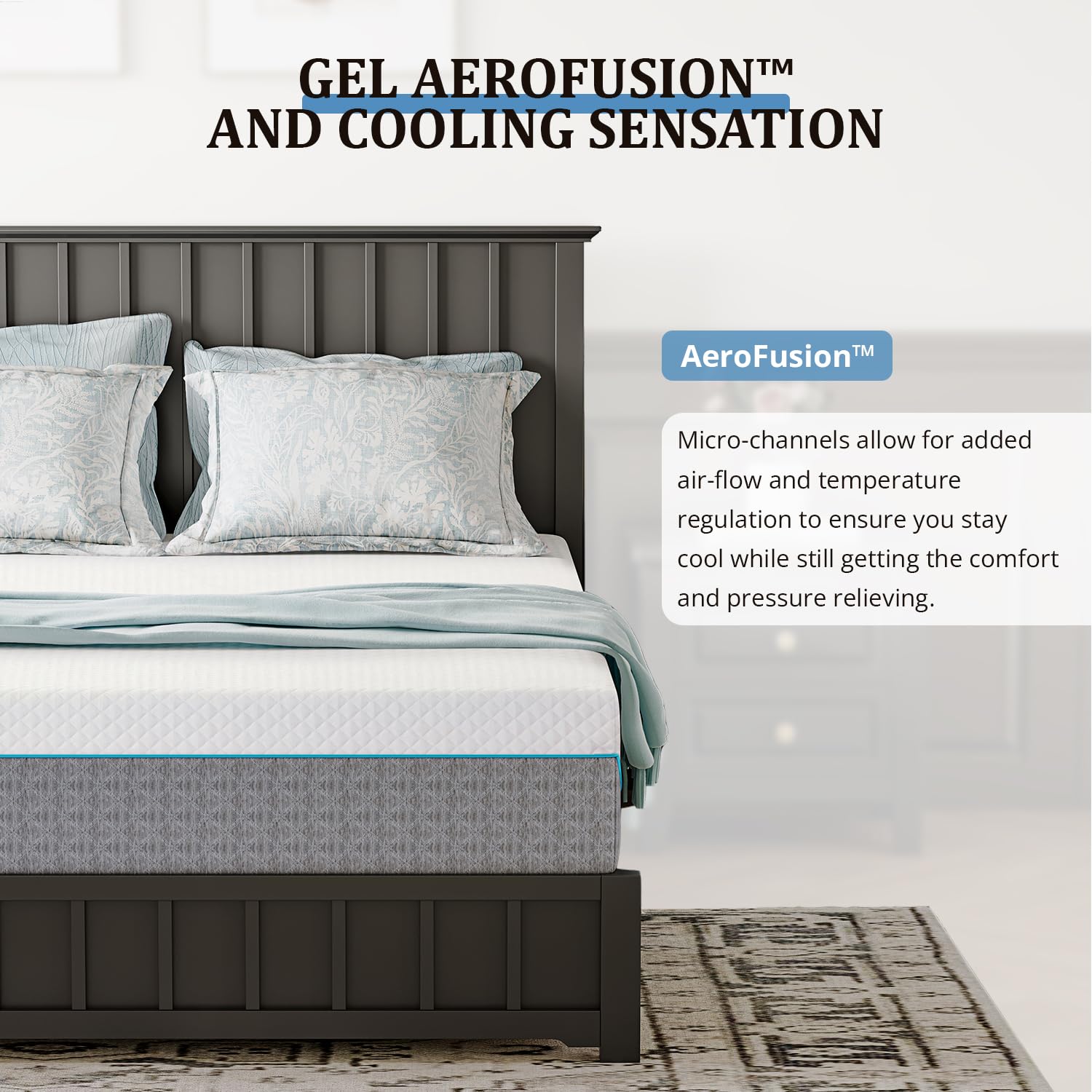 12 Inch Twin XL Cooling Gel Memory Foam Mattress - Fiberglass Free, Medium Firm for Back Pain Relief - CertiPUR-US Certified (38