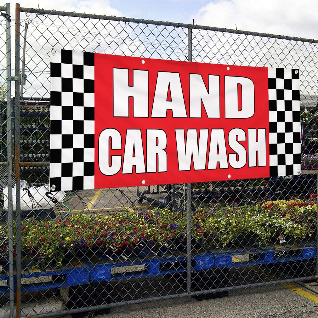 Custom Vinyl Banner 48x96 Inches - Heavy Duty Weatherproof Outdoor Sign with 8 Grommets for Car Wash, Auto Body Shop & Industrial Use | Perfect for Business Advertising, Yard Signs & Event Promotion