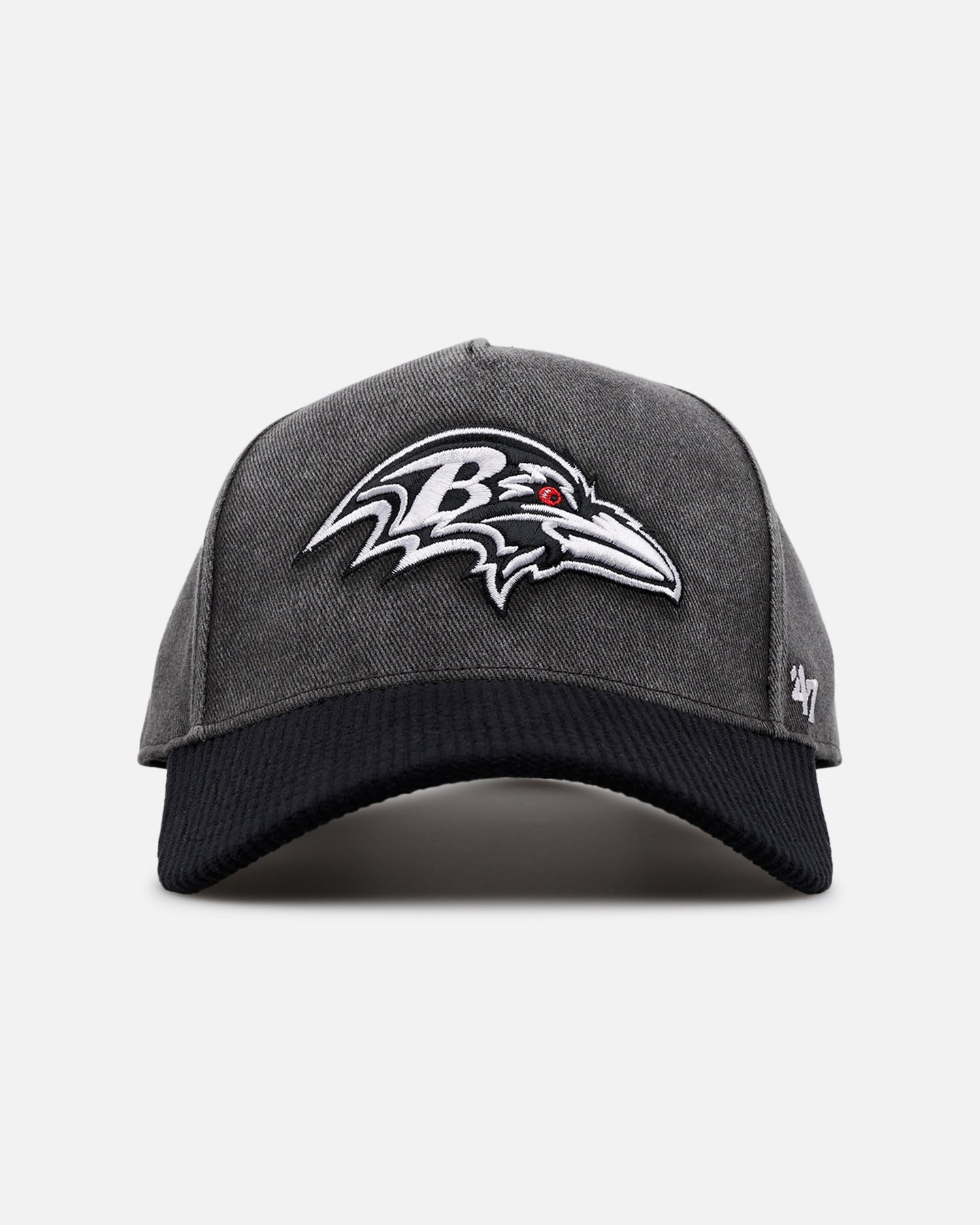47 Brand Baltimore Ravens 'Apollo Corduroy' Snapback Hat - NFL Officially Licensed Adjustable Strapback Cap for Men & Women - Perfect for Game Day, Sports Events & Casual Wear