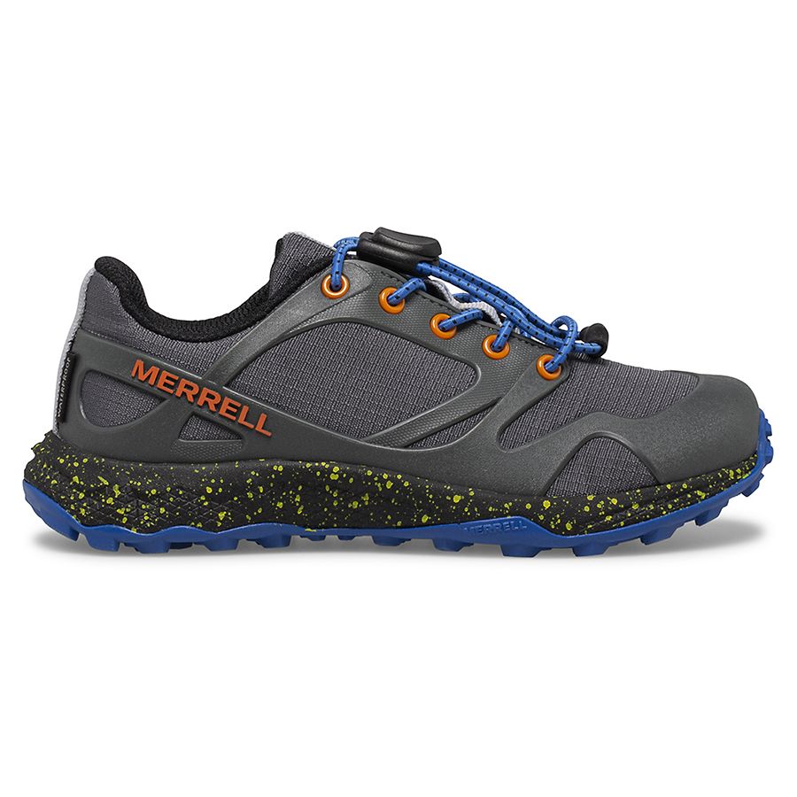 Merrell Altalight Low A/C Youth Waterproof Hiking Shoes - Grey/Orange - Lightweight & Durable for Outdoor Adventures, Trail Running, and Camping