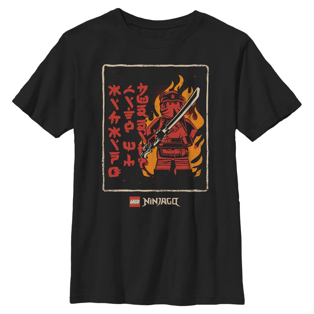 Fifth Sun Kids' Lego Ninjago Fire Ninja Boys Short Sleeve Tee Shirt - Casual Playwear for School & Birthday Parties
