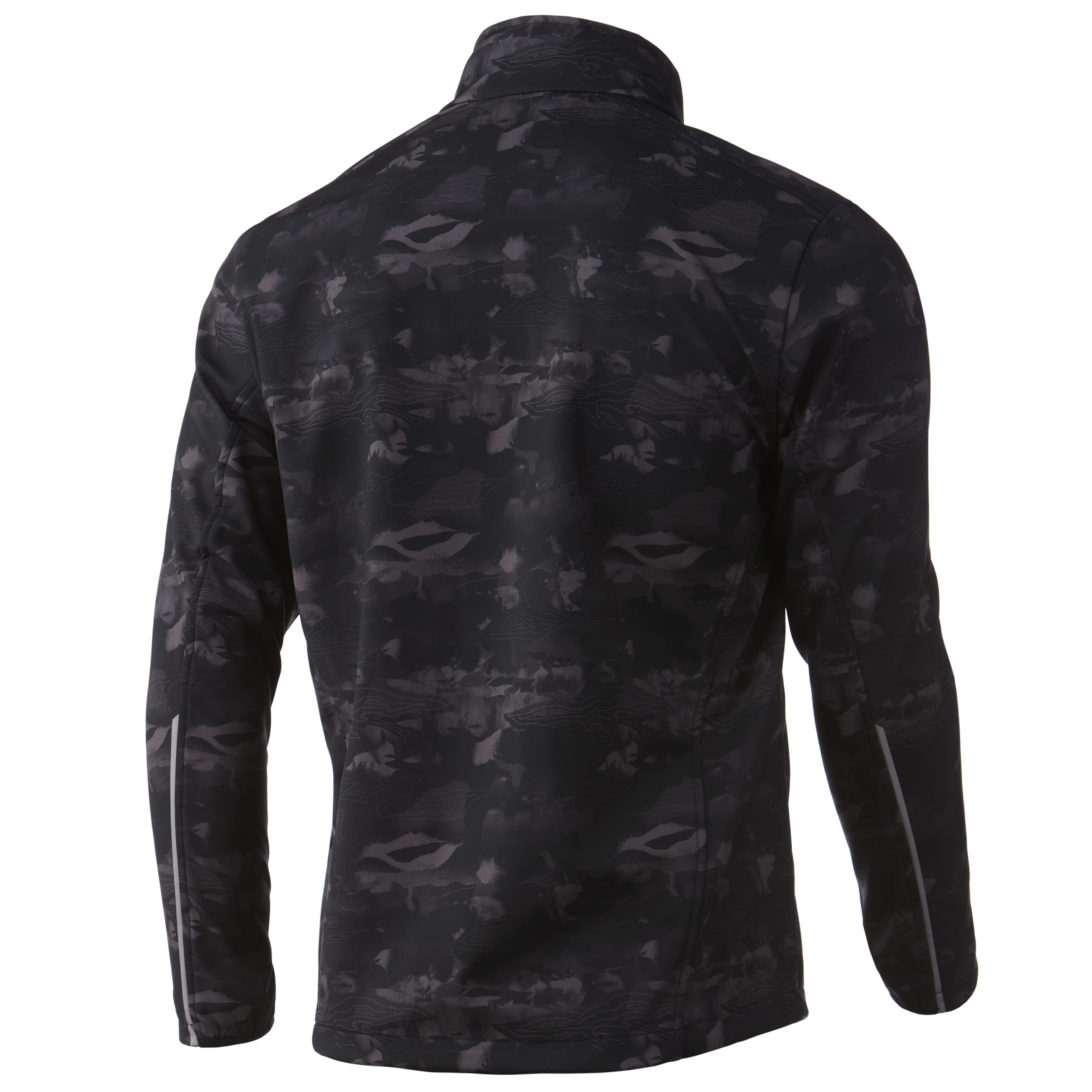 HUK Men's Crosslake Windblock Print Jacket - Water Resistant, Windproof Fishing Jacket for Outdoor Activities - Perfect for Boating, Hiking & Cold Weather Protection