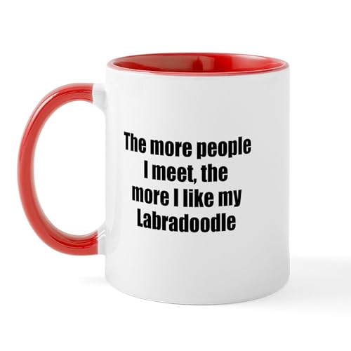 White/Red Inside - Labradoodle Mug