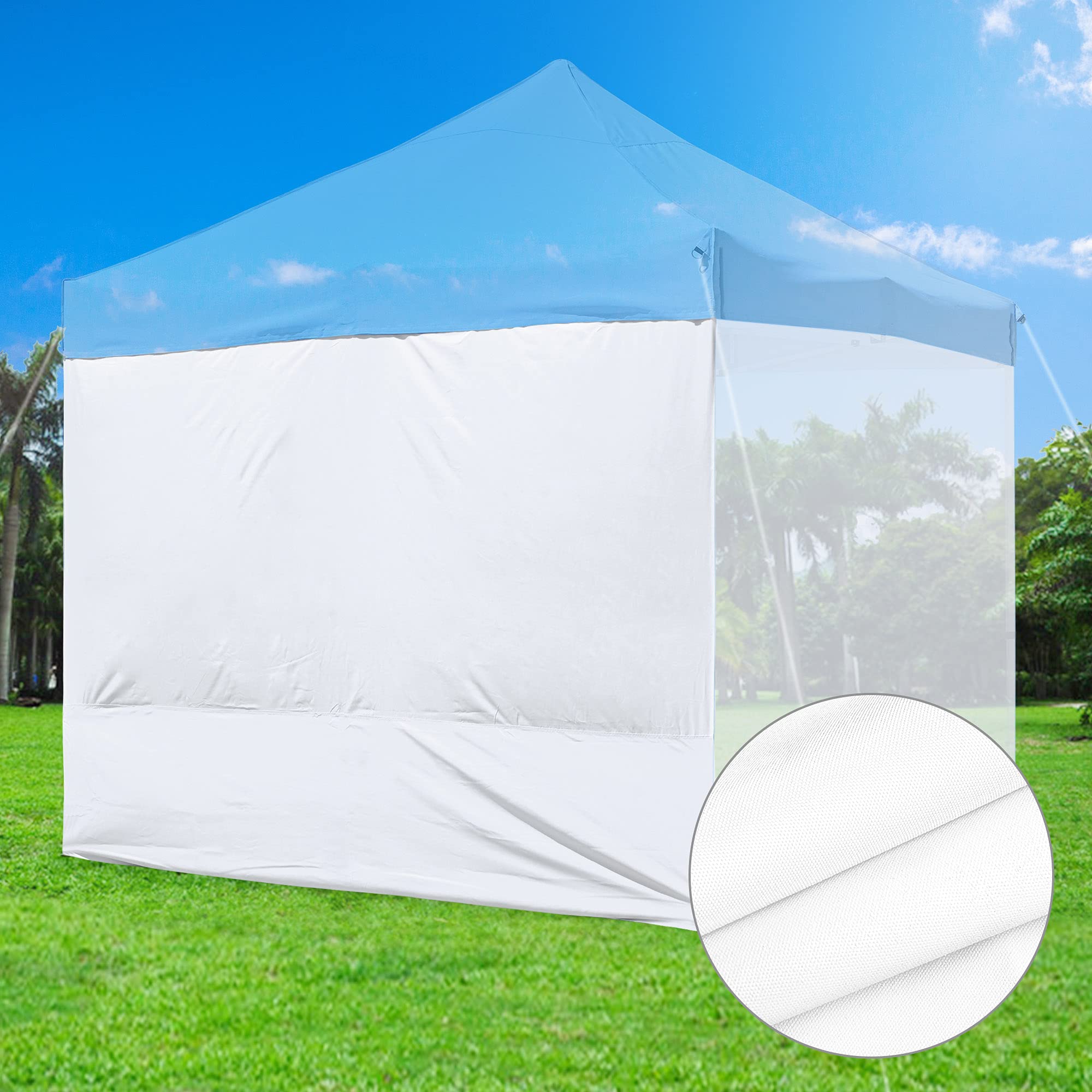 1 Pack Side Wall for 10x10 Ft EZ Pop Up Canopy Tent - UV50+ Sun Protection for Outdoor Events, Picnics, and Backyard Parties