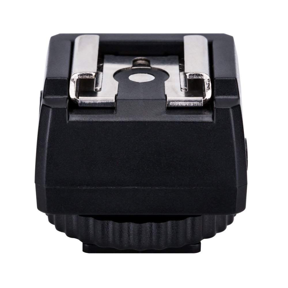 JJC Hot Shoe Adapter with PC Sync & 3.5mm Port for Off-Camera Flash - Studio Lighting Accessory